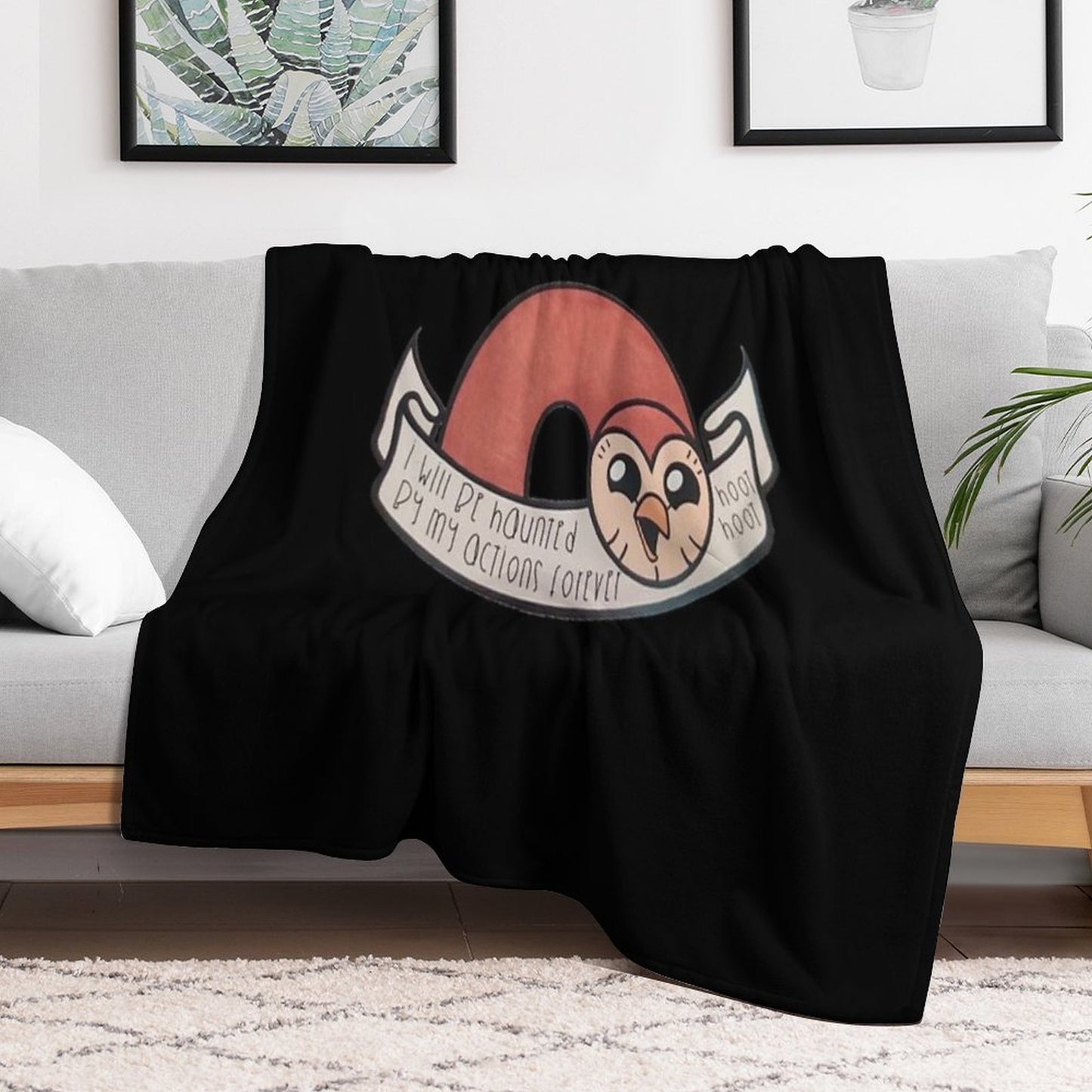 GOOD OWL Perfect Gift Owl House Gift for Fans Wrinkle-free Throw Blanket