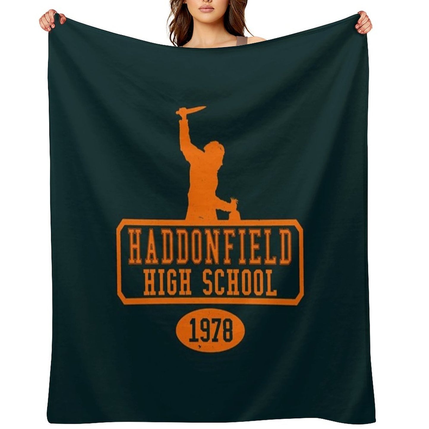 Michael Myers Haddonfield 1978 Sustainable Throw Blanket