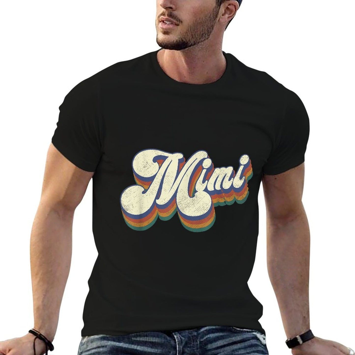 Mimi Gifts For Grandma Retro Vintage Mothers Day Mimi Eco-friendly Material T-Shirt