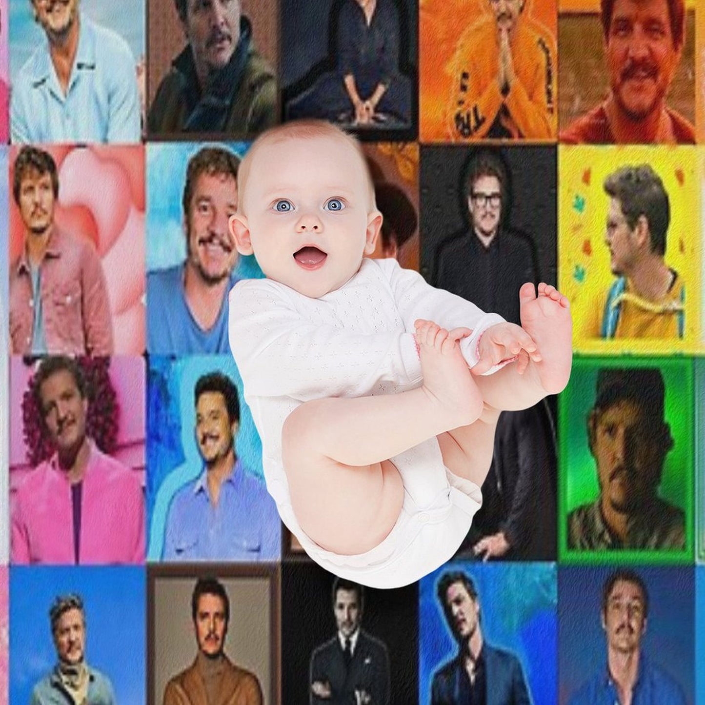 Pedro Pascal As The Progress Pride Flag Comfort Throw Blanket