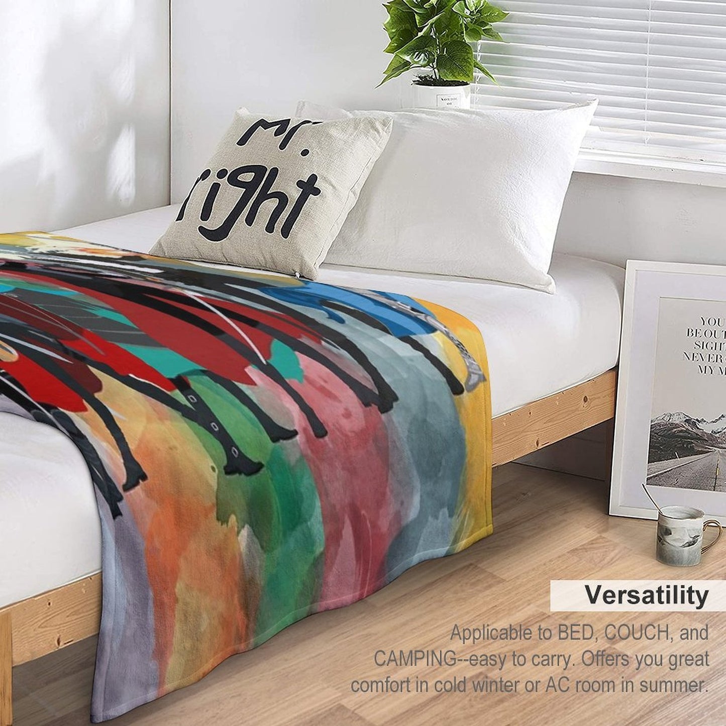 Throne of Glass Series Watercolor Durable Throw Blanket