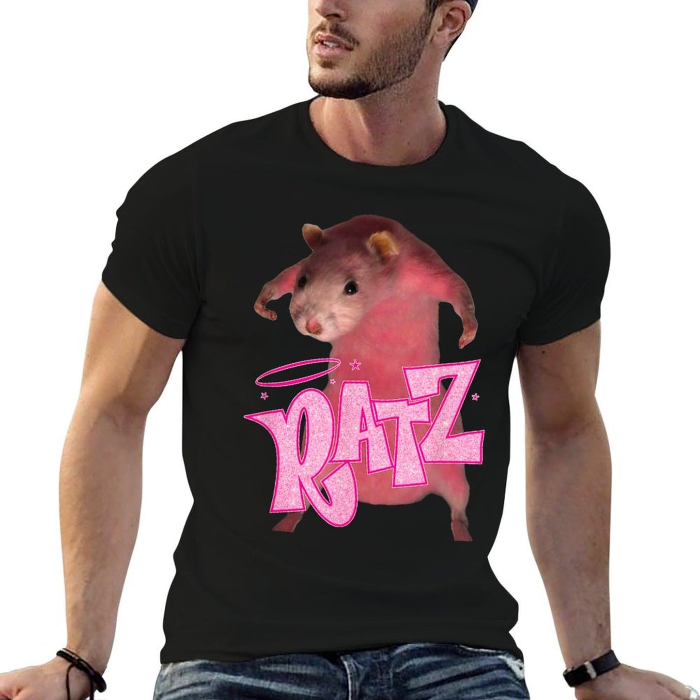 Ratz Funny Pink Mouse Rat Relaxed-fit T-Shirt