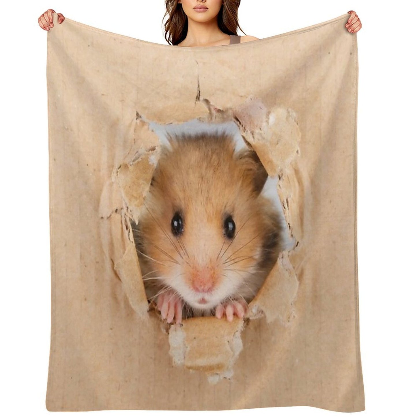 Cute Hamster Multi-functional Throw Blanket