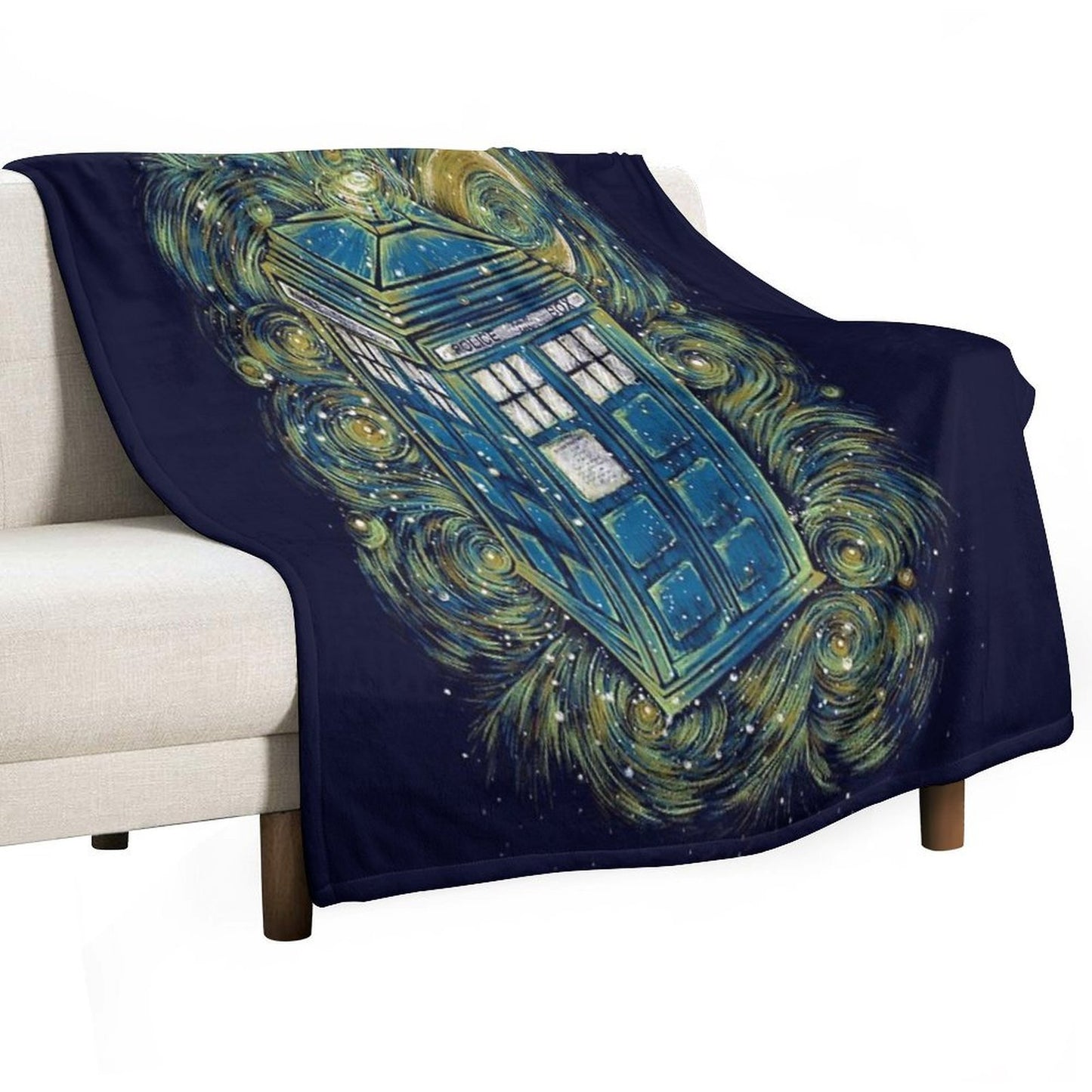 The Doctor in The Starry Night Easy Care Throw Blanket