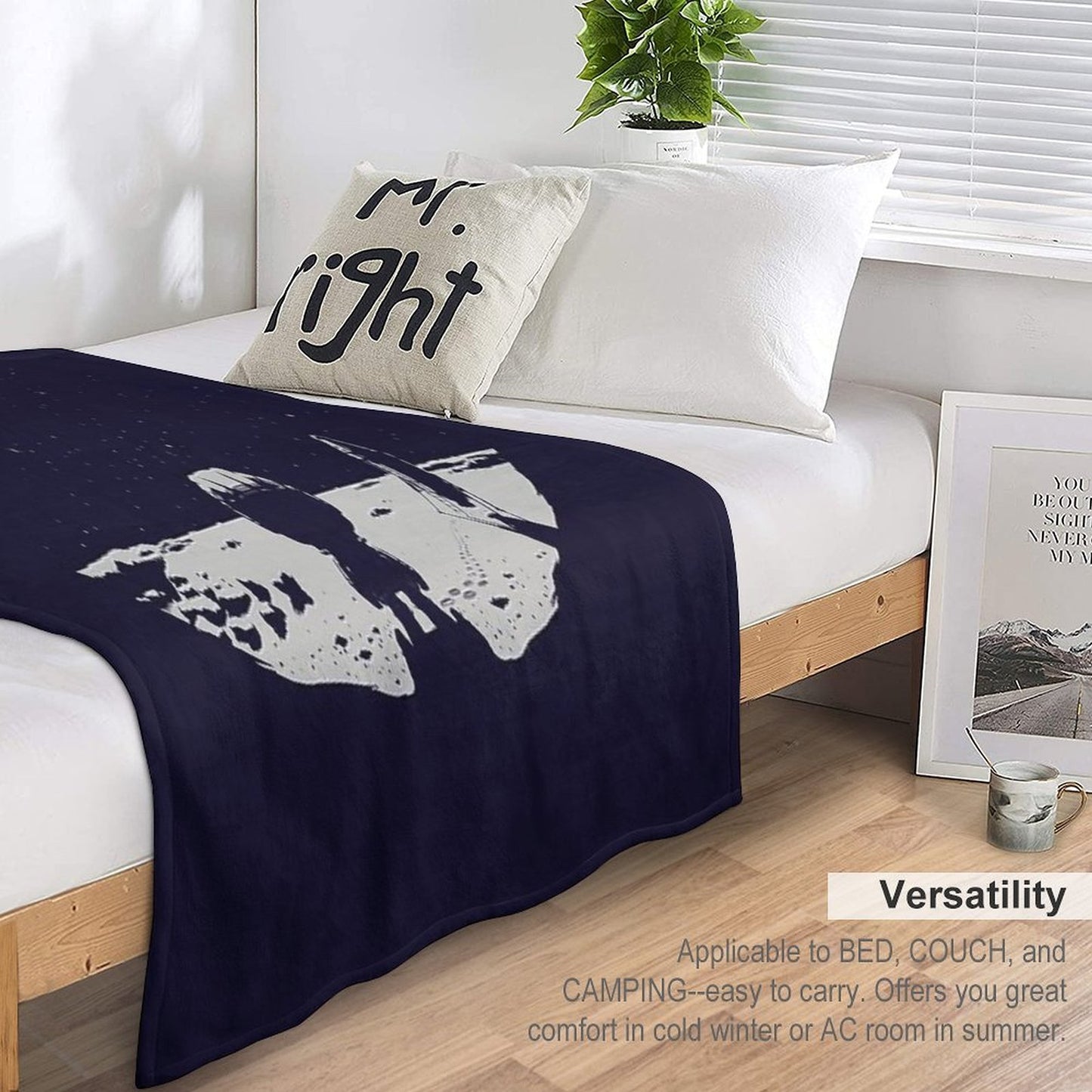 Lonely Space Wrinkle-free Throw Blanket