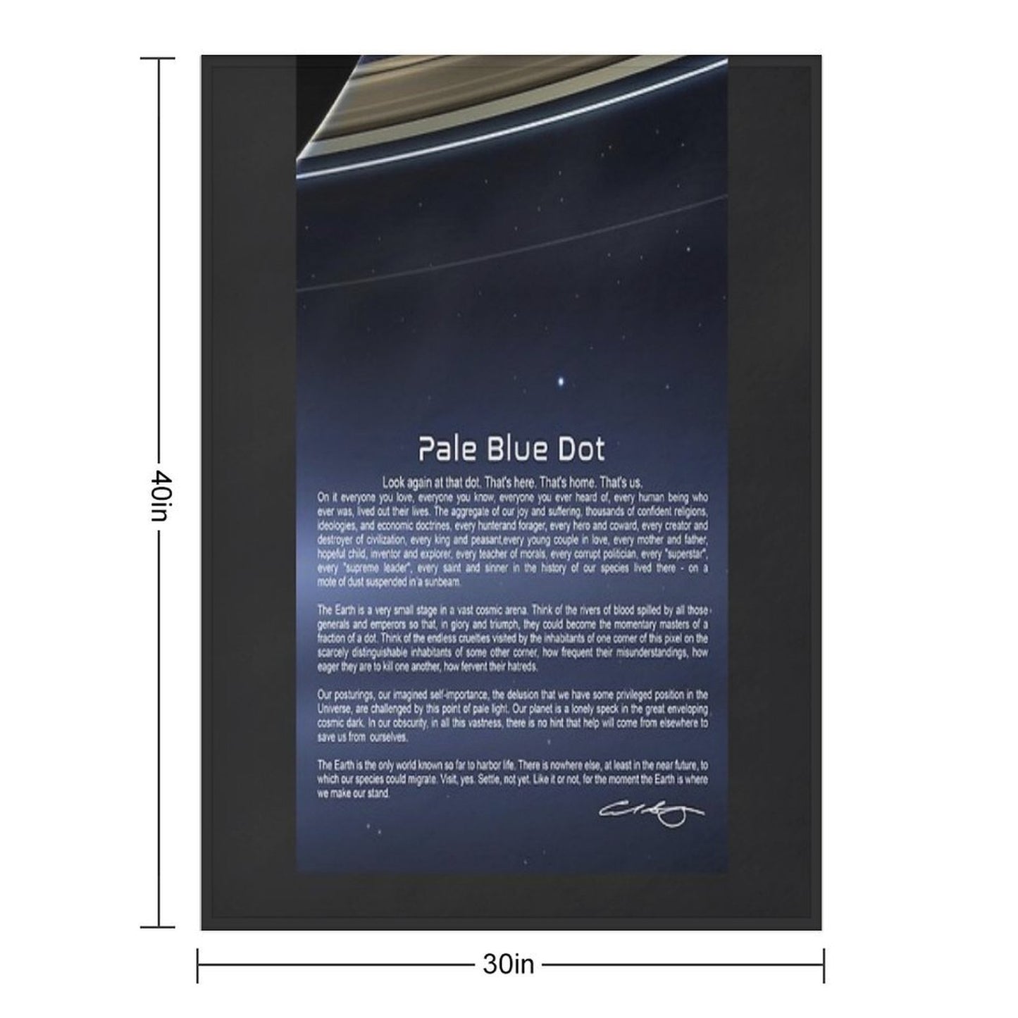 Pale Blue Dot - Carl Sagan Machine-washable Throw Blanket