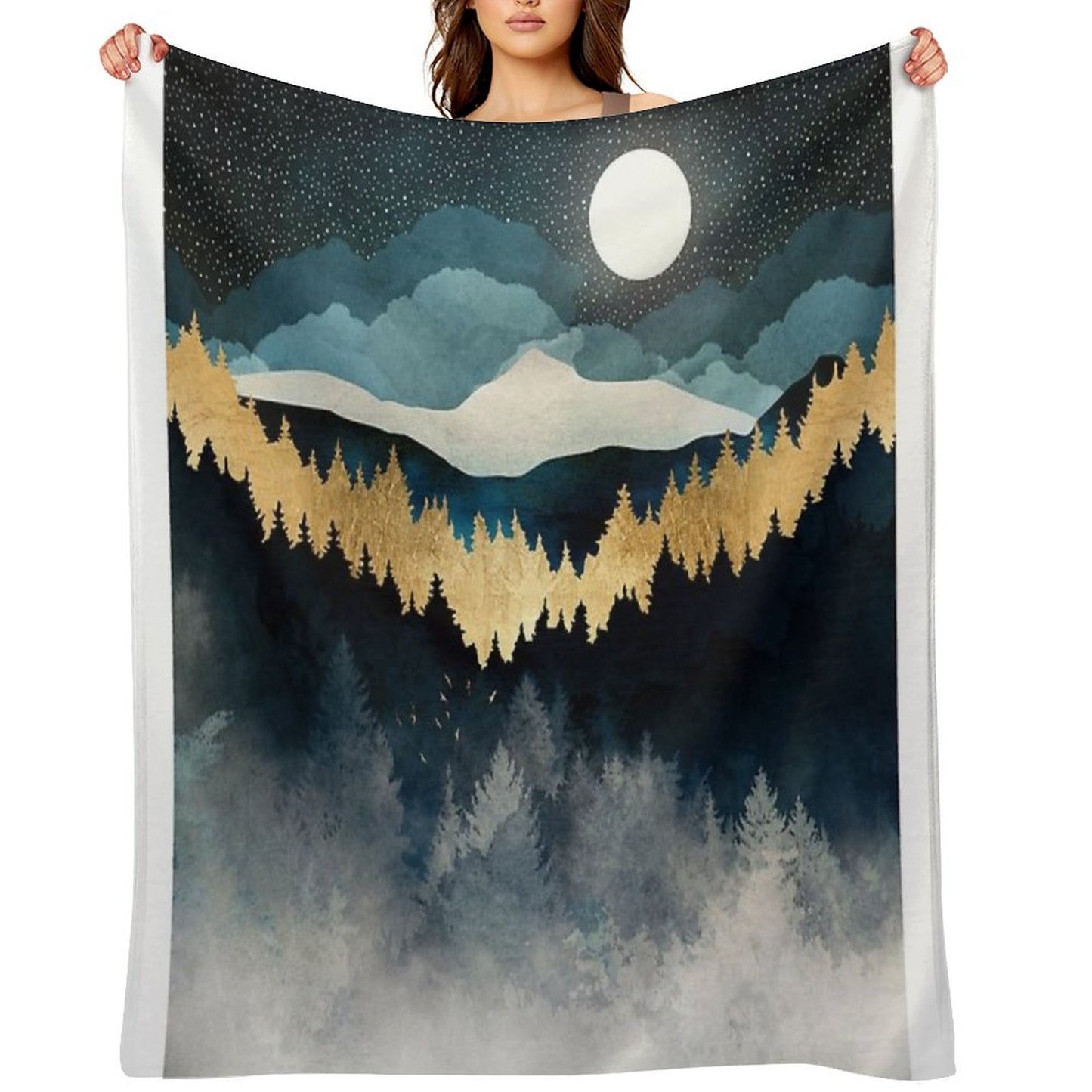Indigo Night Durable Throw Blanket
