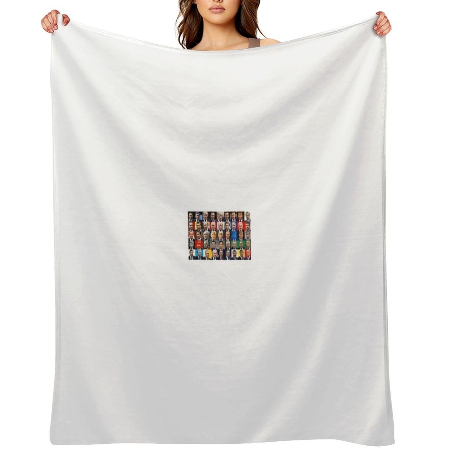 World Great Leaders Machine-washable Throw Blanket