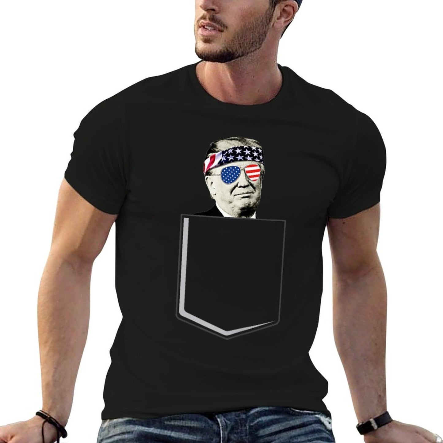 Trump In A Pocket 2024 President Trump Pocket 4th Of July Moisture-wicking T-Shirt