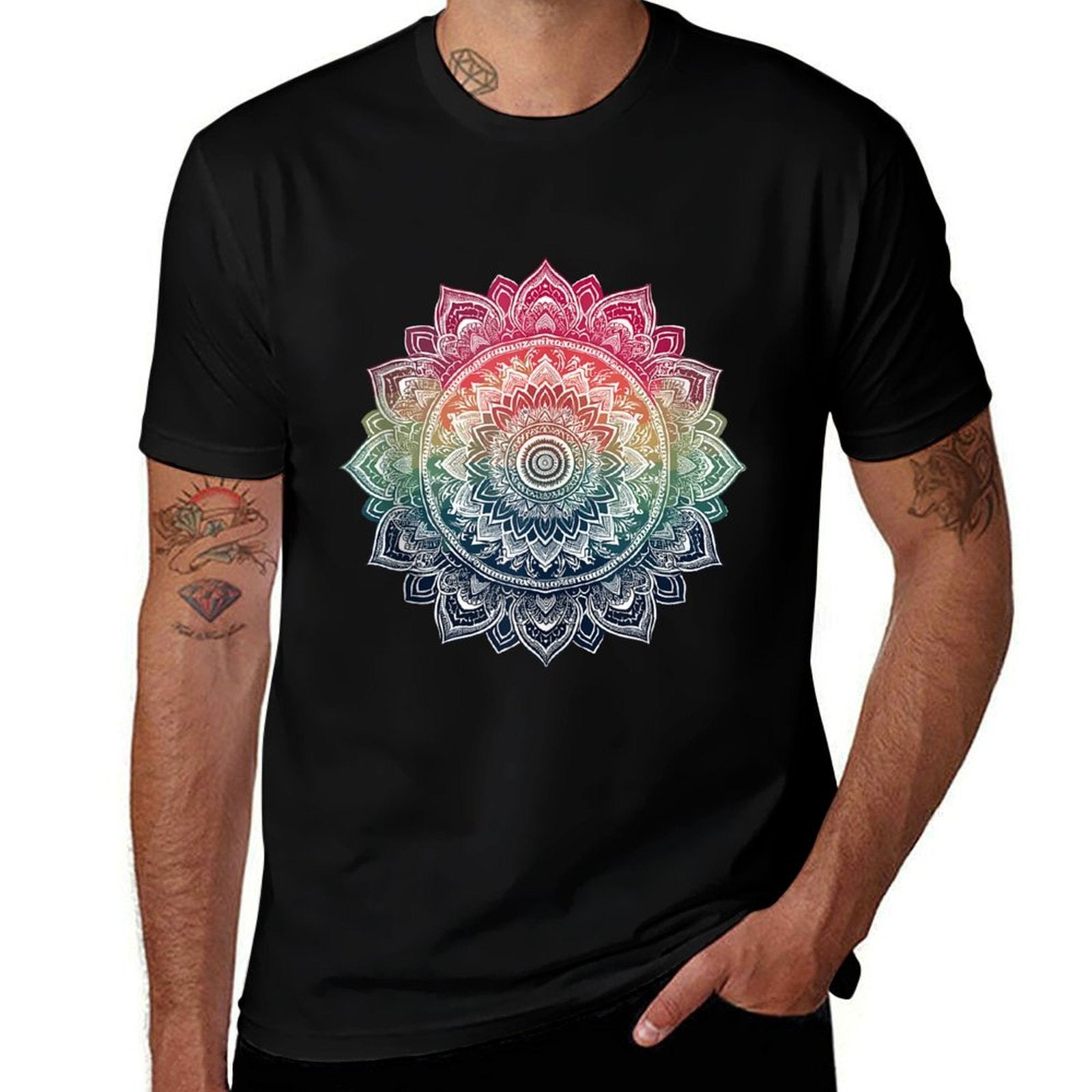 Curse Word Mandala Graphics T for Women Yoga Lover  Wrinkle-resistant T-Shirt