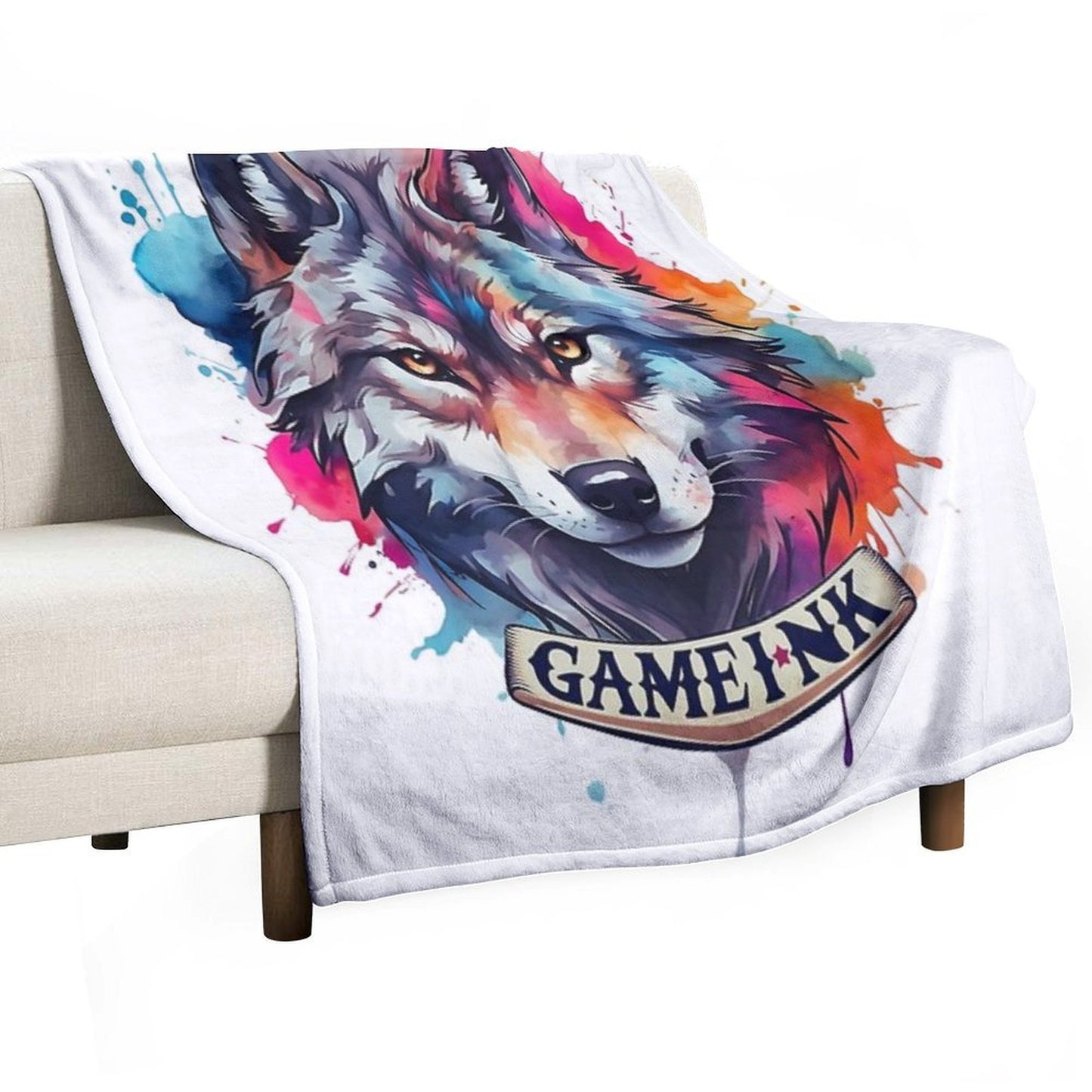 Gameink. Wolf Lightweight Throw Blanket