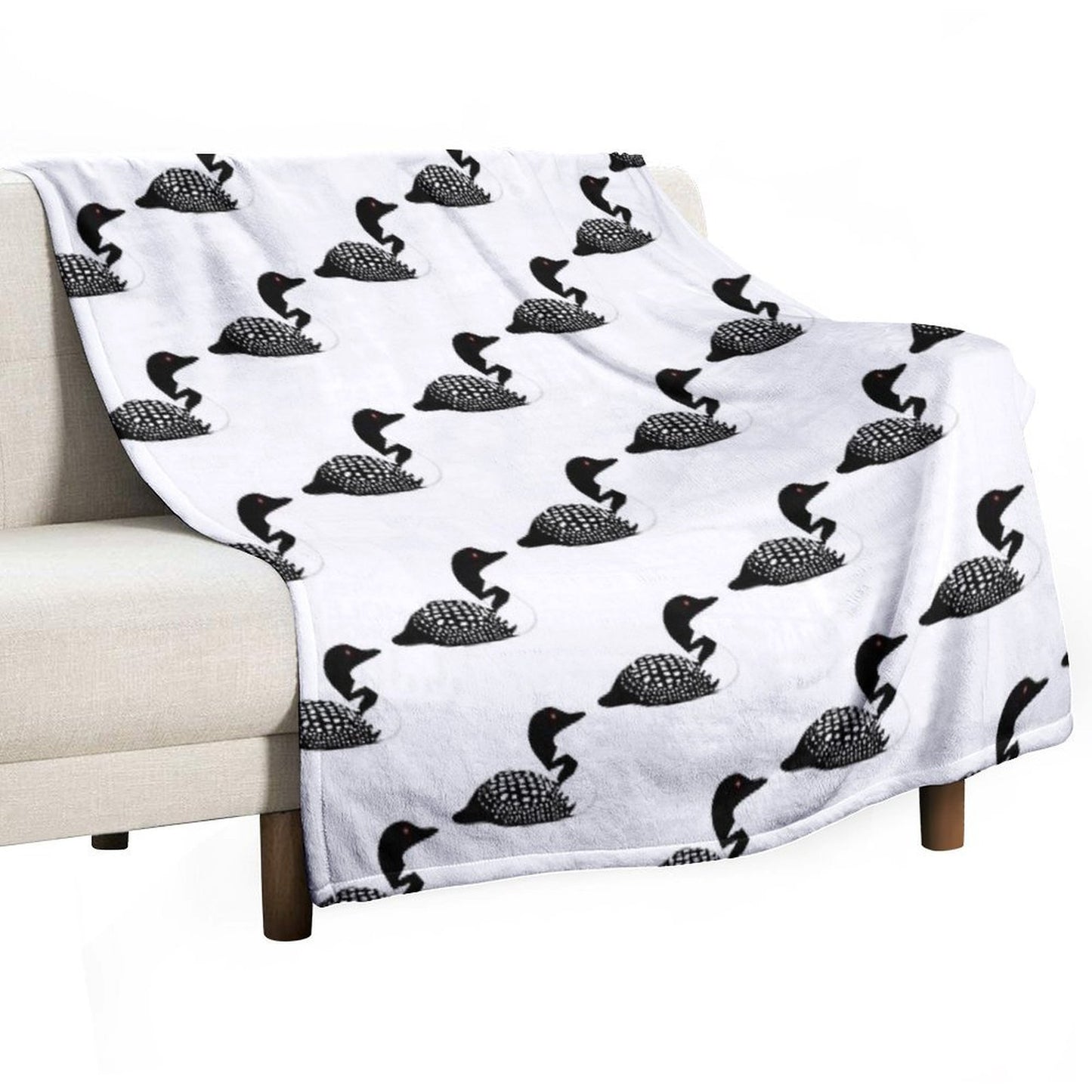 Minnesota Lake Loon Easy Care Throw Blanket