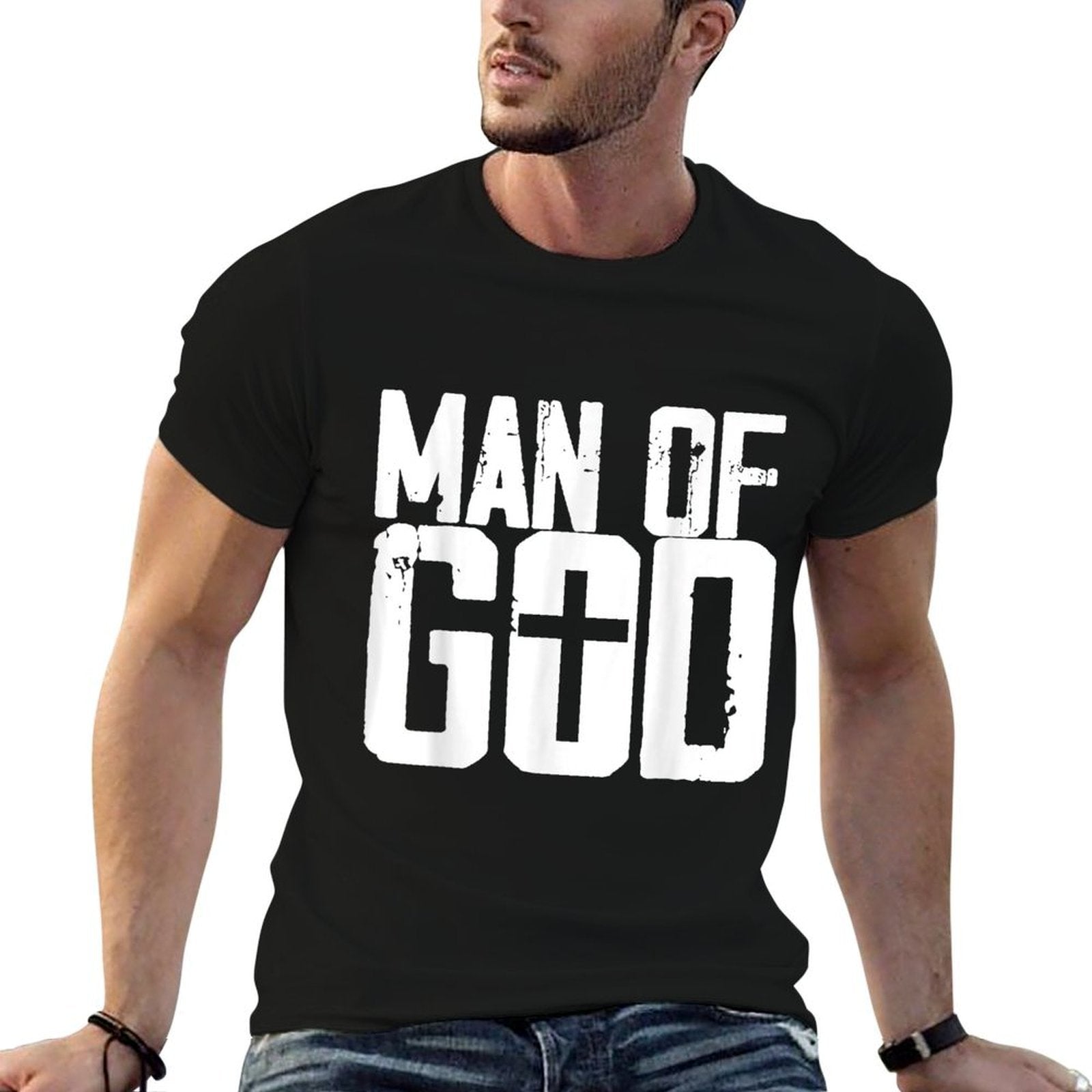Man Of God I Jesus  Moisture-wicking T-Shirt