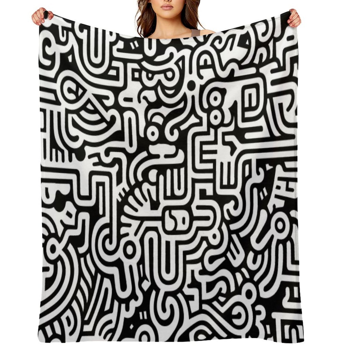 Pop Art Abstract Multi-functional Throw Blanket
