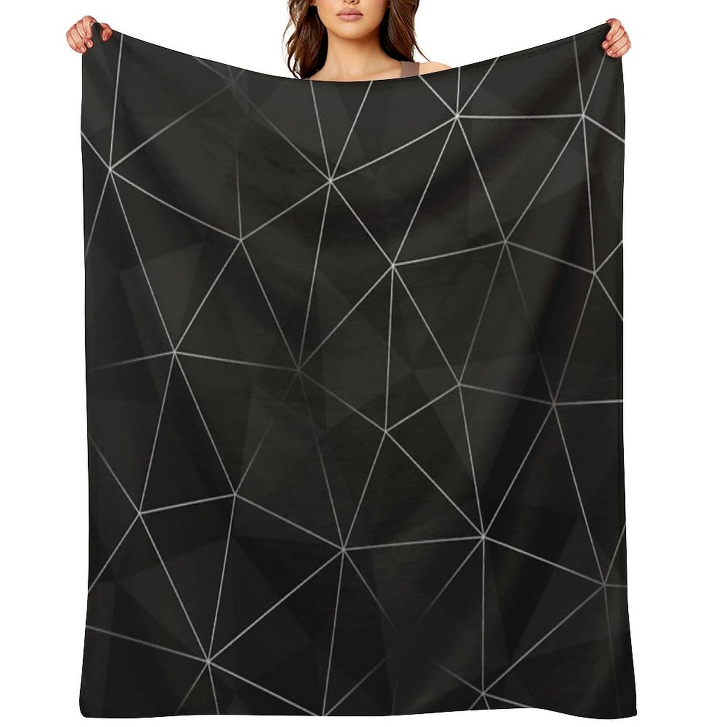 Kintsugi - Silver Mesh Comfort Throw Blanket