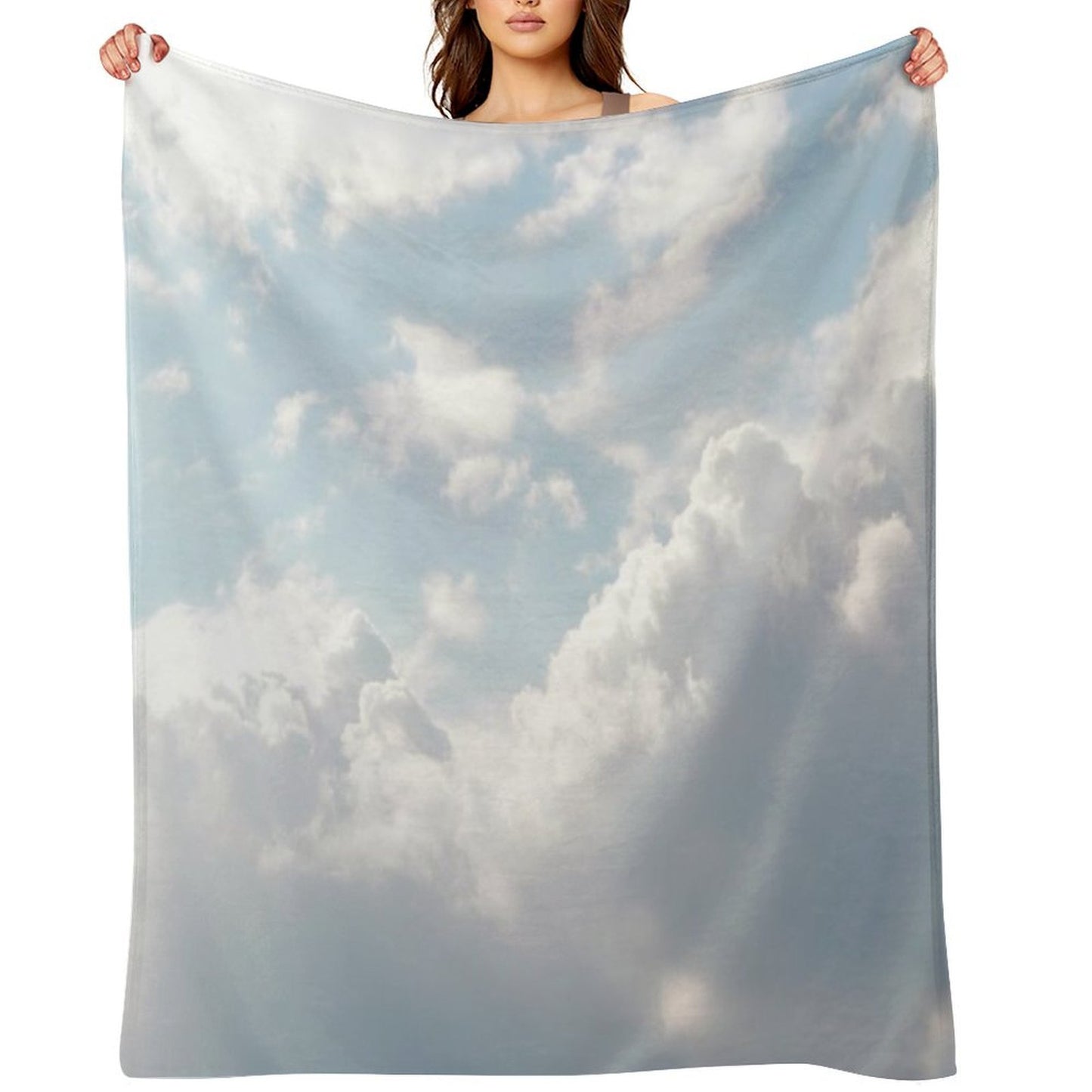 White Clouds Durable Throw Blanket
