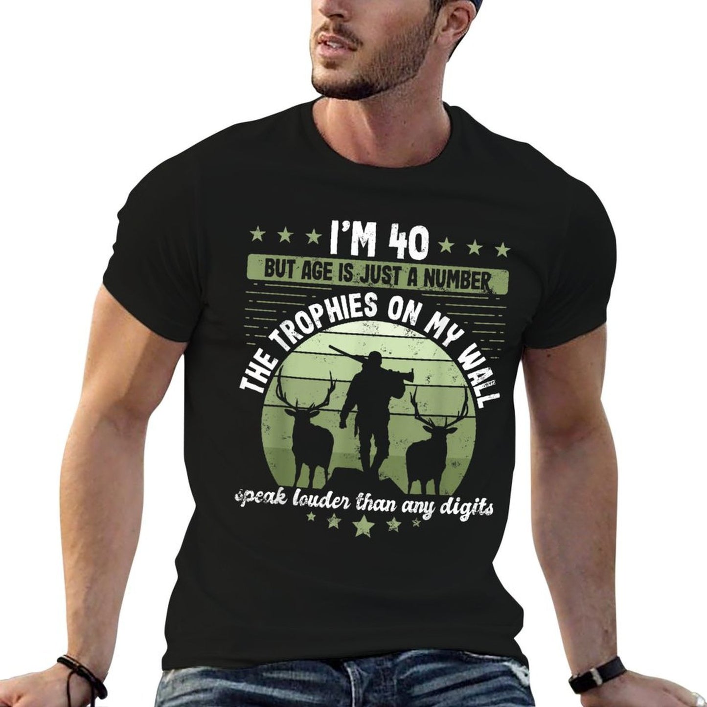 Hunter Birthday 40 Years Old Hunting 40th Birthday Hunter Comfortable T-Shirt