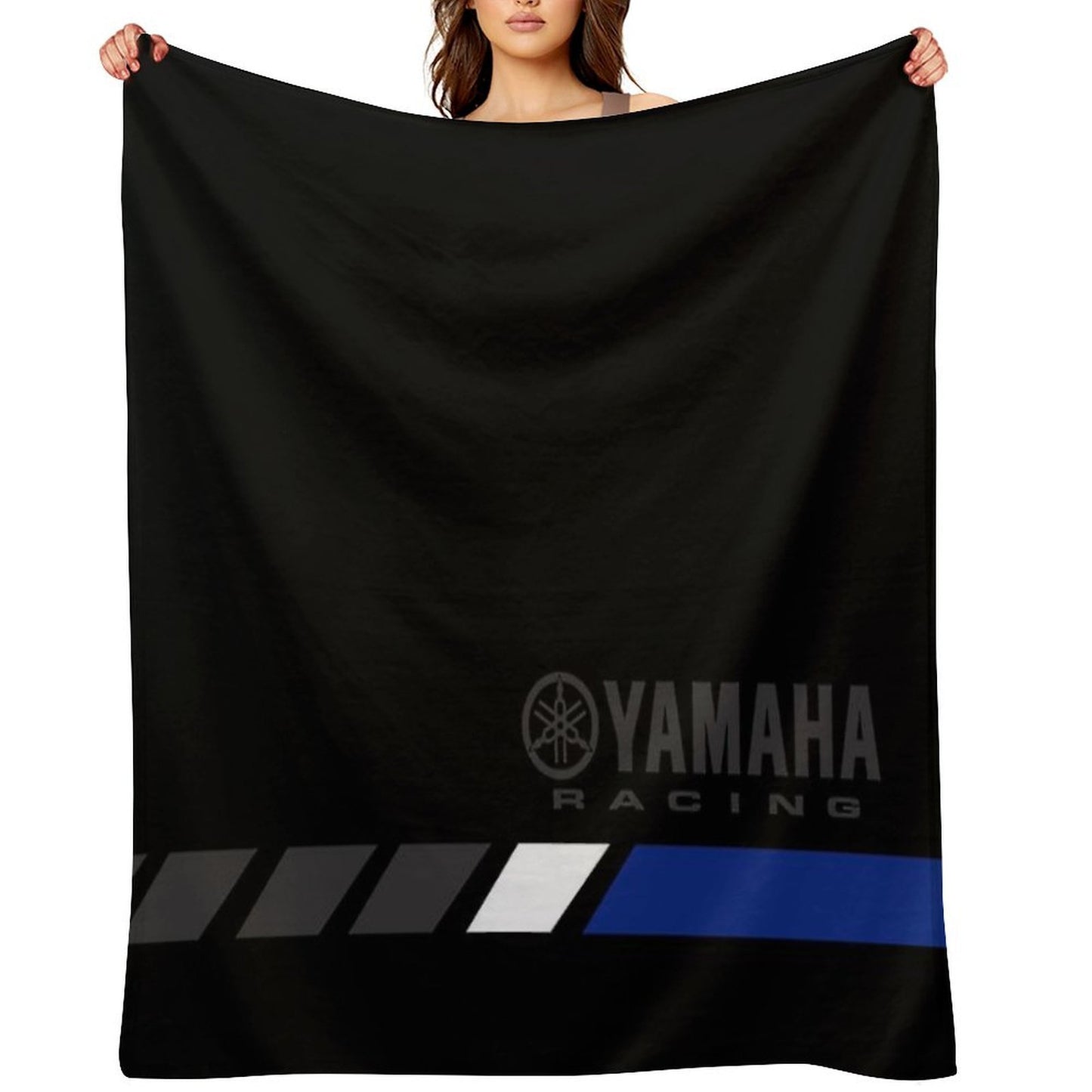 YAMAHA Blue Anti-pilling Throw Blanket
