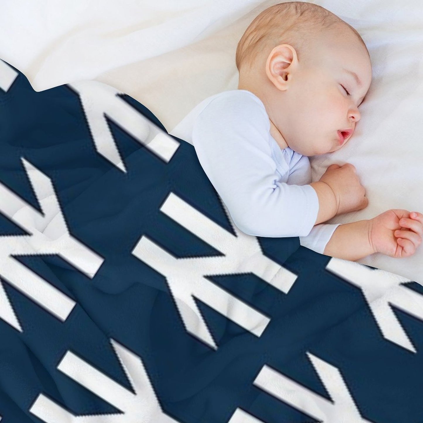 British Rail White Eco-conscious Throw Blanket