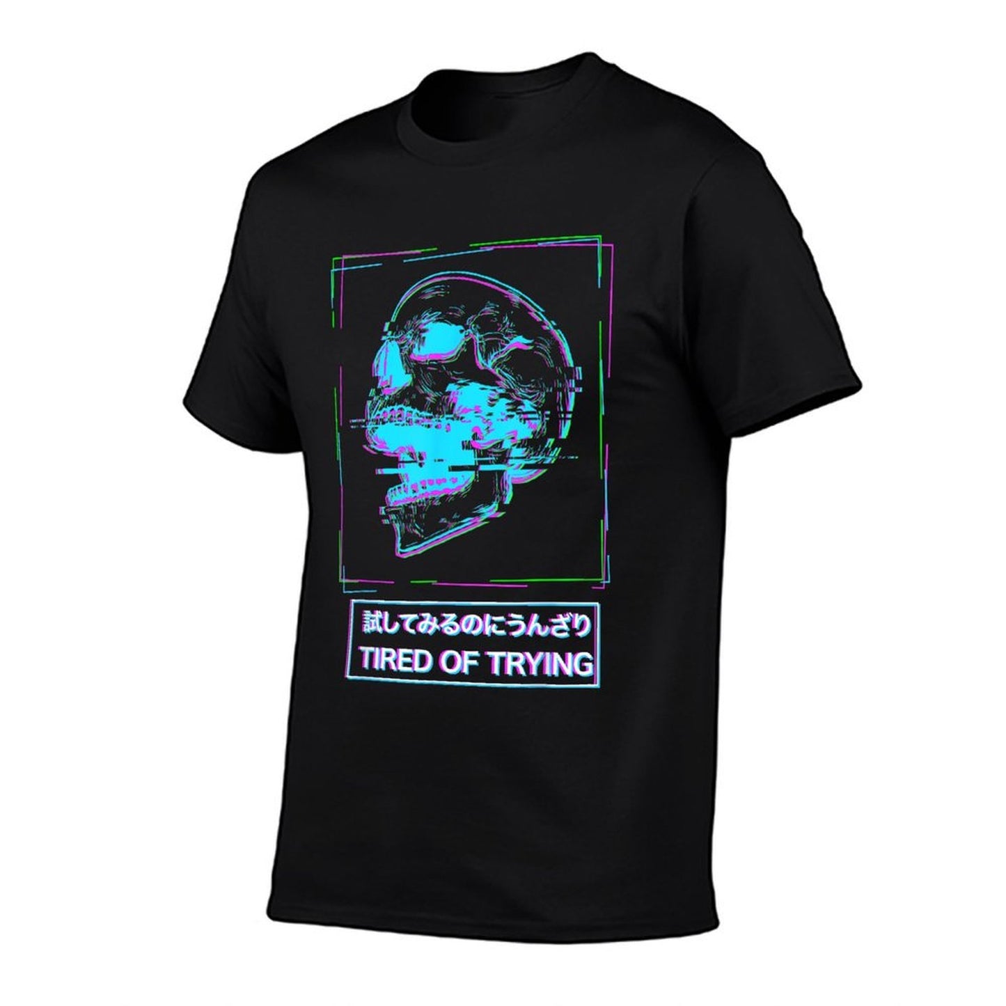 Aesthetic Vaporwave Japanese Tired of Trying - Futurism Moisture-wicking T-Shirt