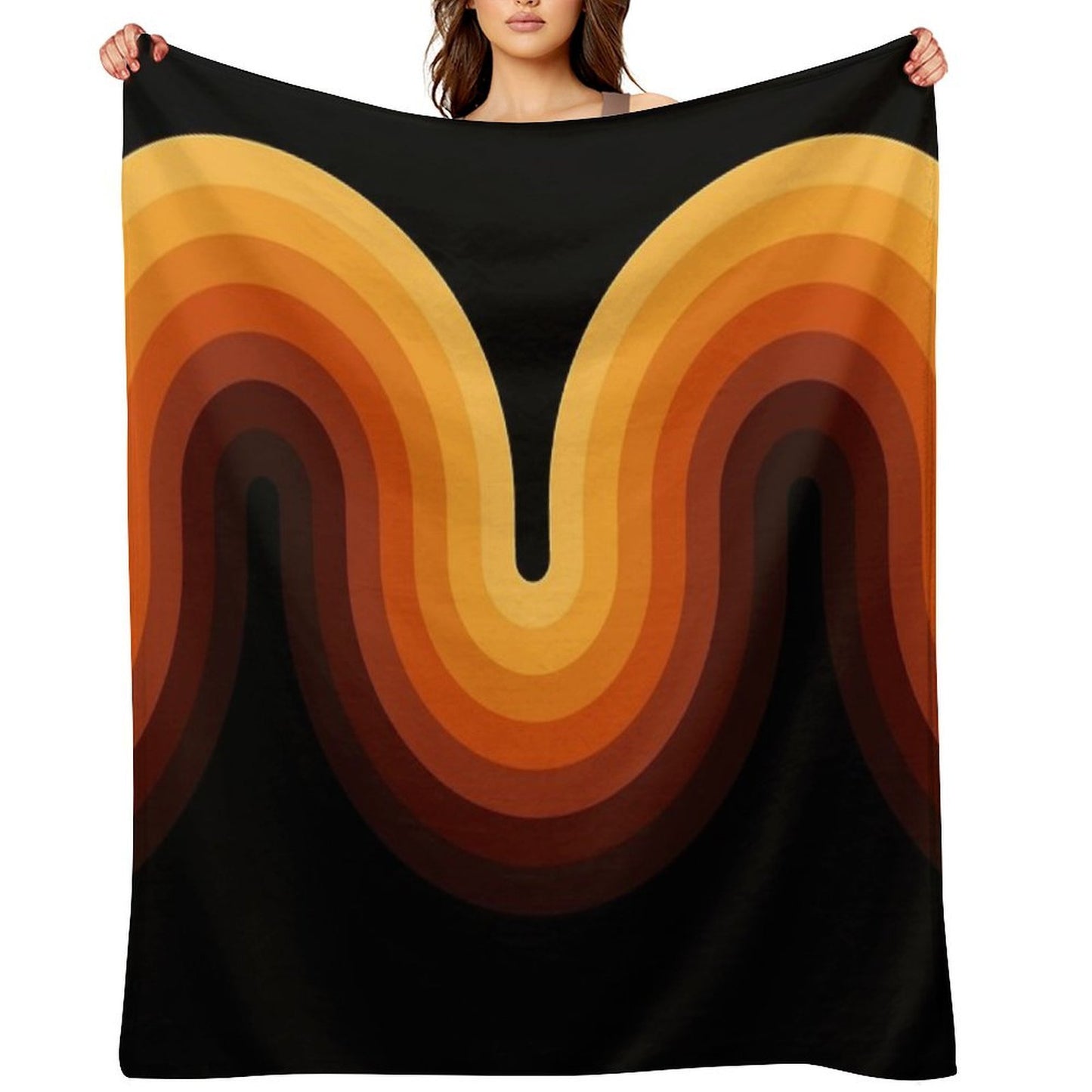Retro Wave Anti-pilling Throw Blanket