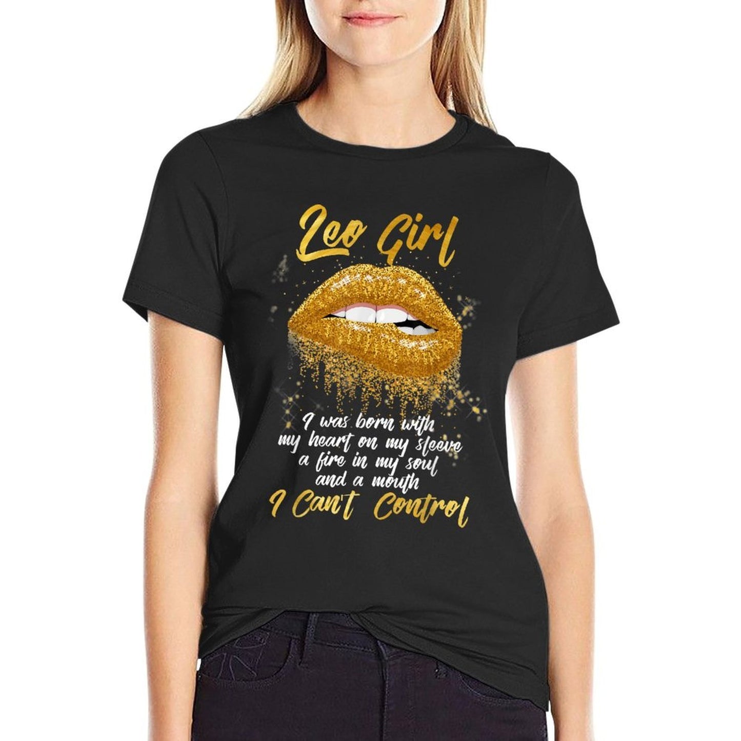 Im A Leo Girl Funny Birthday for Women Stretchy T-Shirt