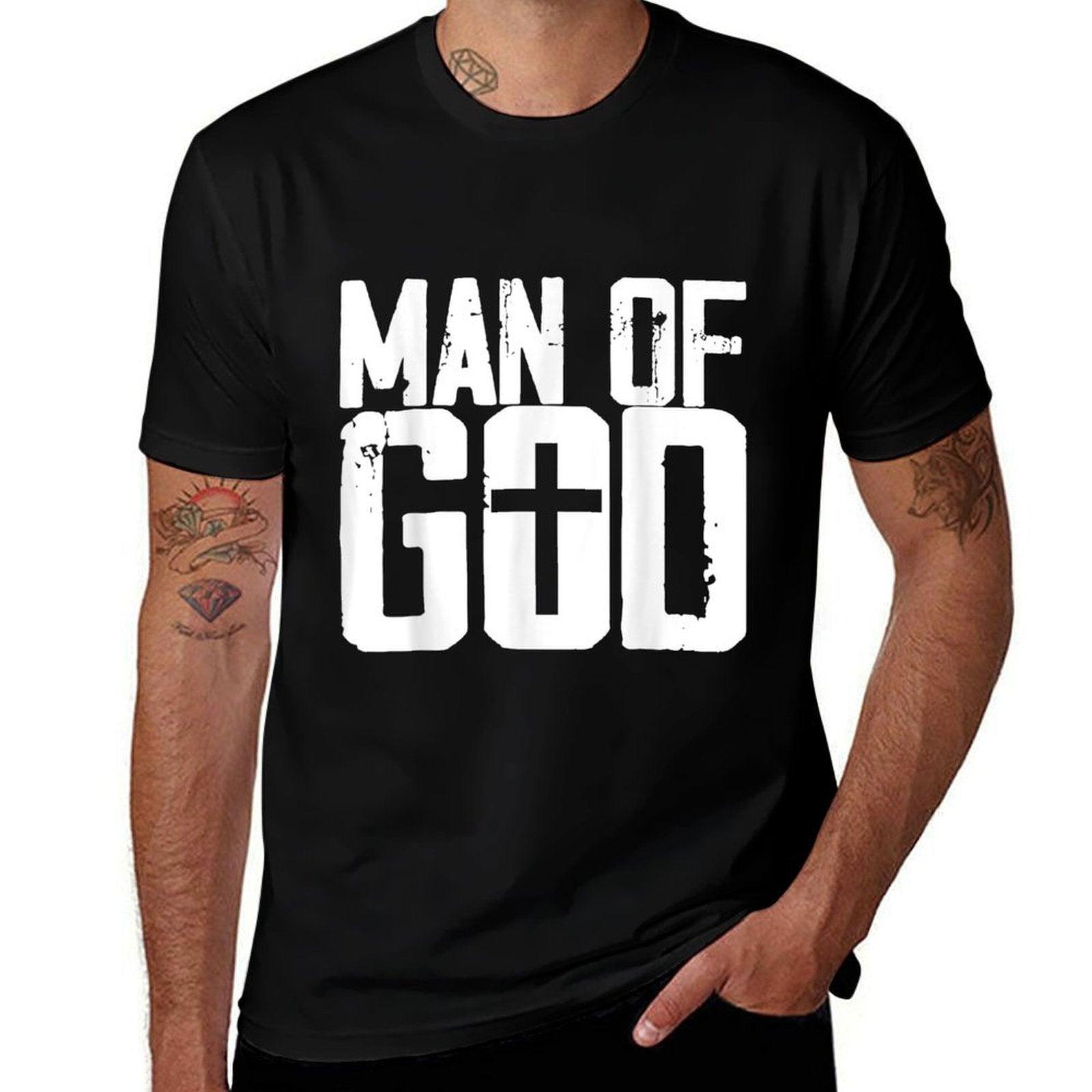 Man Of God I Jesus  Moisture-wicking T-Shirt