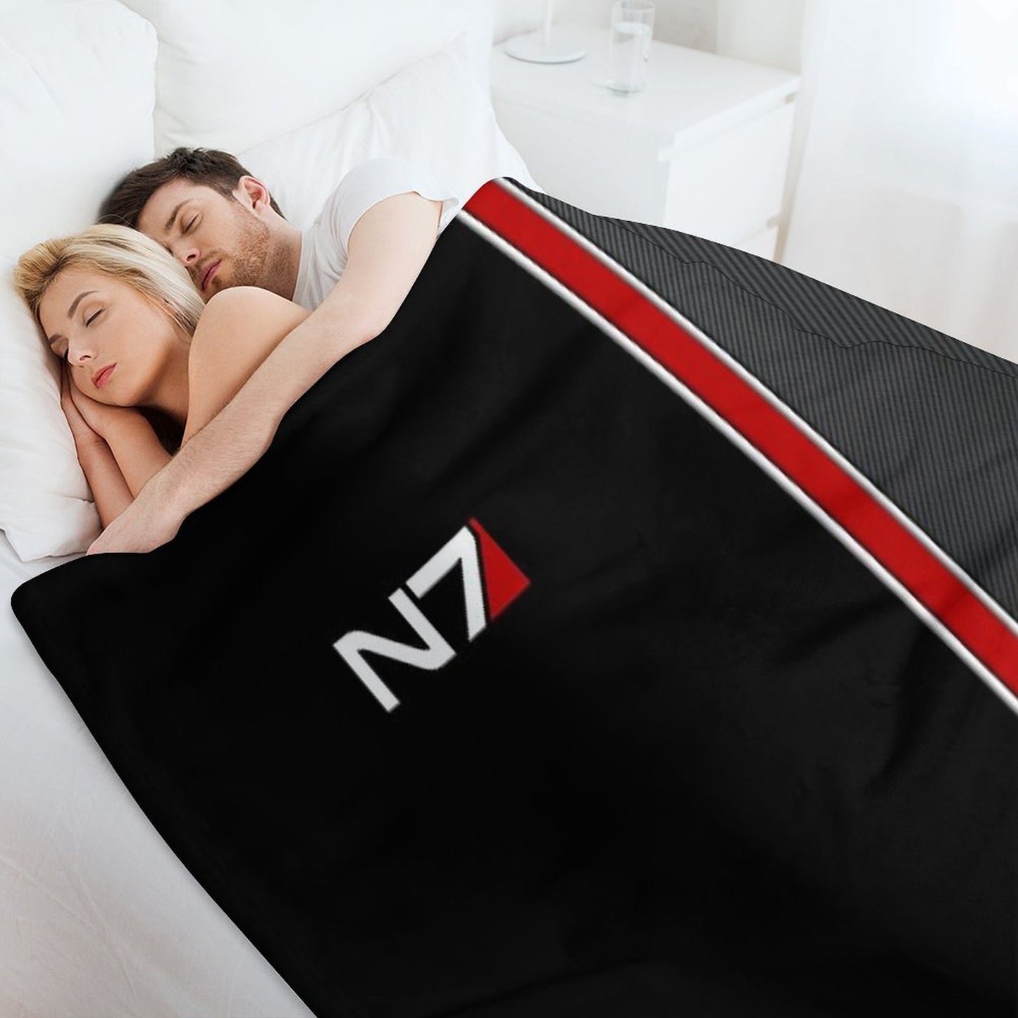 N7 Mass Effect Emblem! Plush Throw Blanket