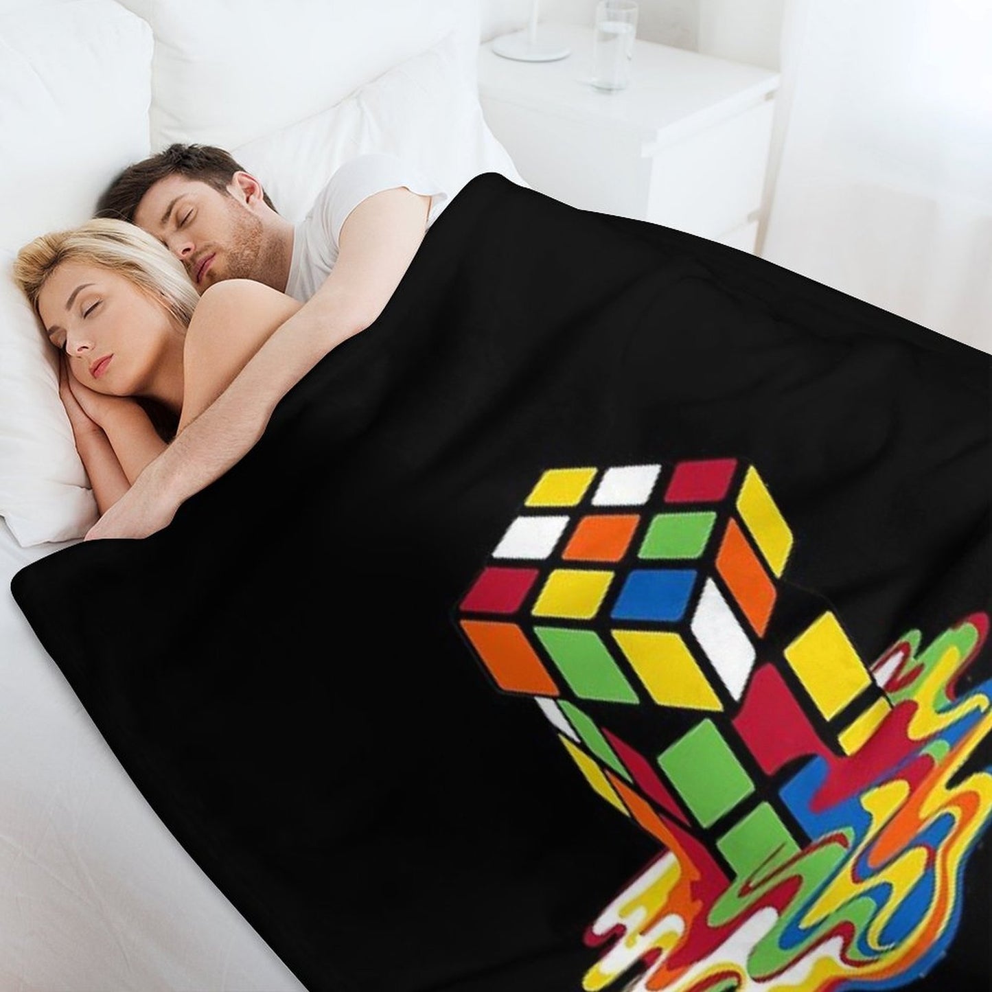 Rubick's Cube Sustainable Throw Blanket