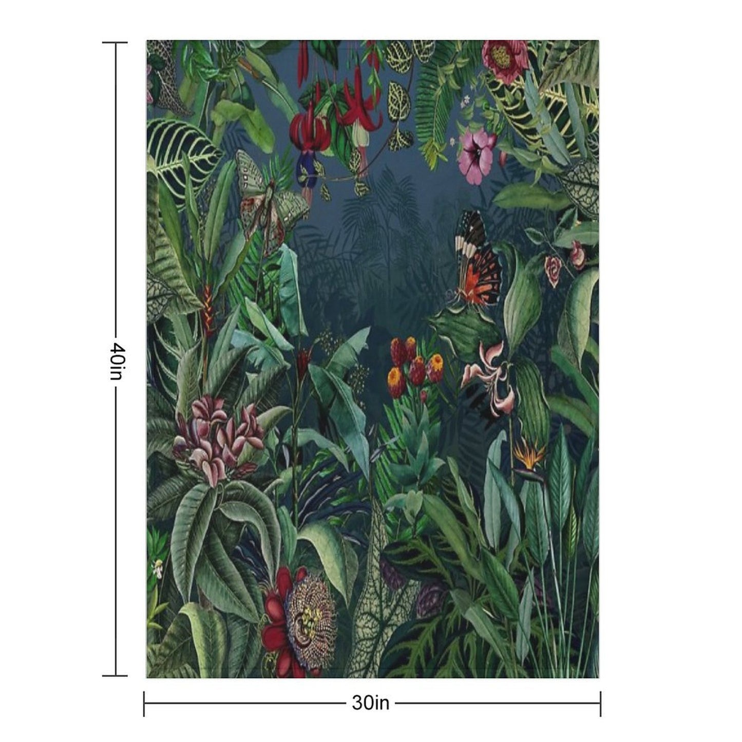 Midnight Rainforest I Anti-pilling Throw Blanket
