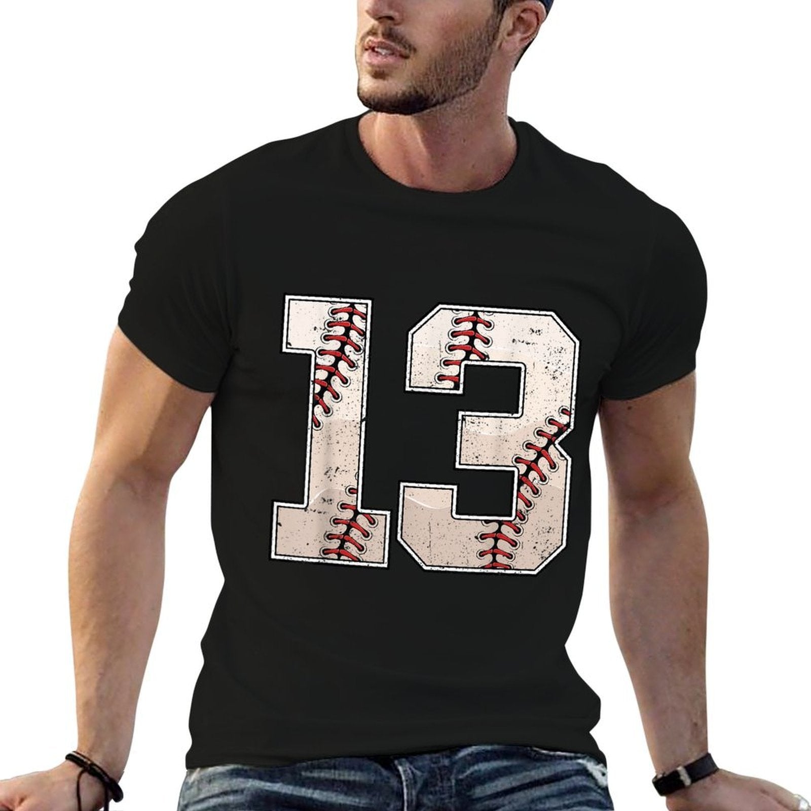 Baseball Birthday Boy Thirteen 13 Years Old 13th Bday Party  Graphic-printed T-Shirt