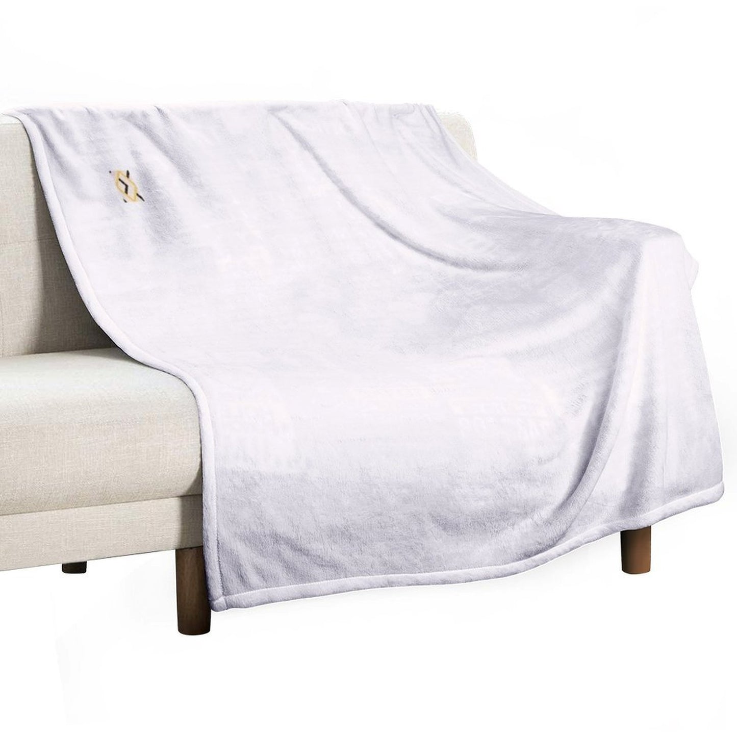 Yellow Print ৹1 Machine-washable Throw Blanket