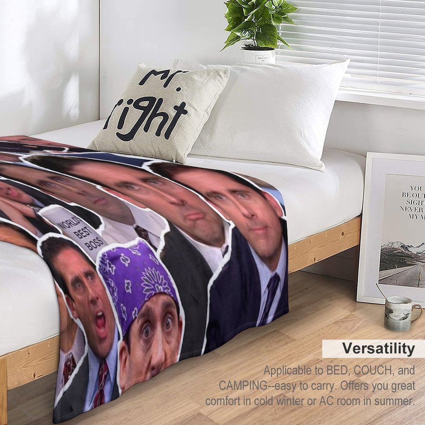 Michael Scott - The Office Collage Sustainable Throw Blanket