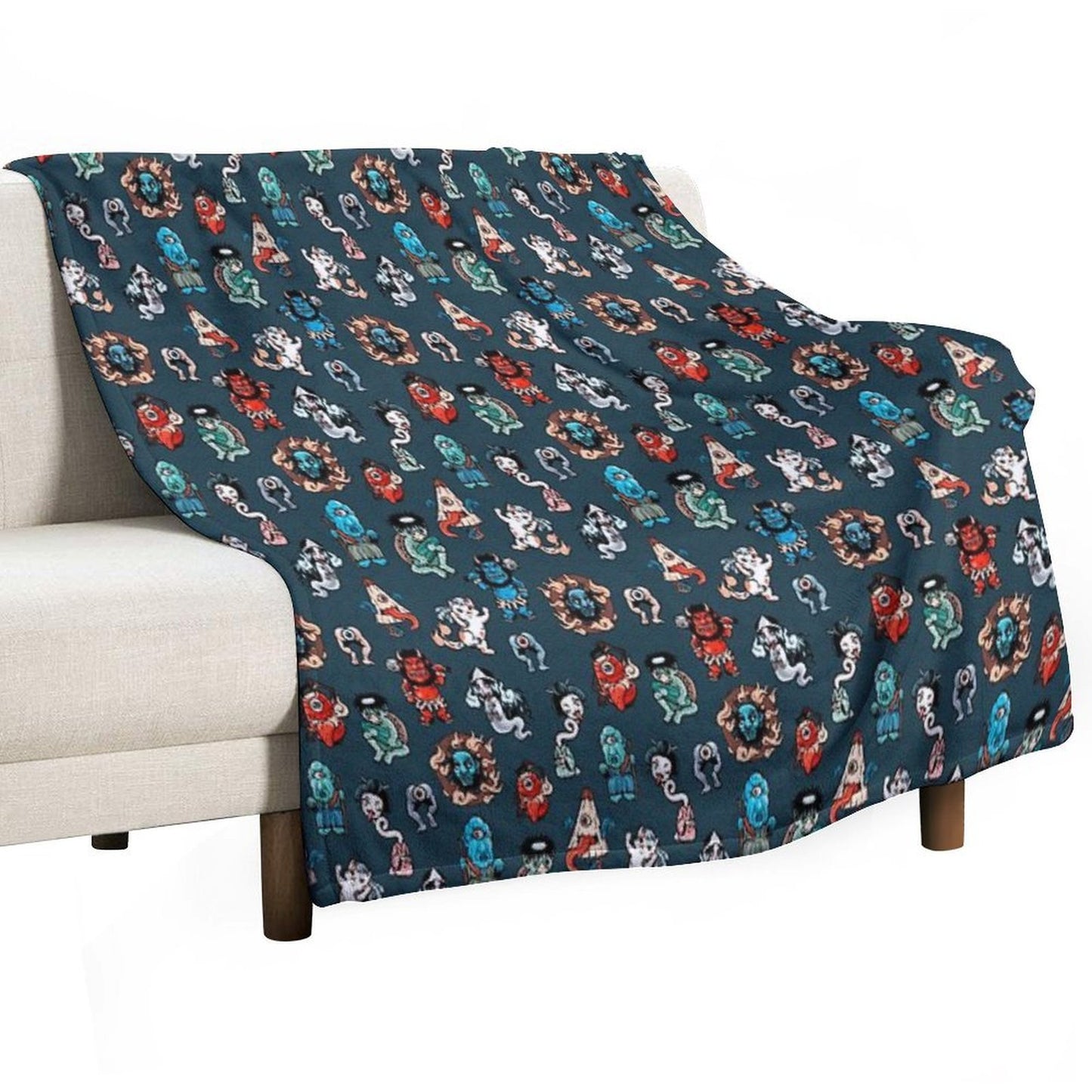 Yokai Travel-friendly Throw Blanket