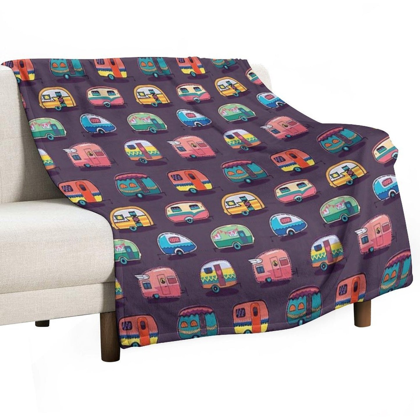 Happy Camper Durable Throw Blanket