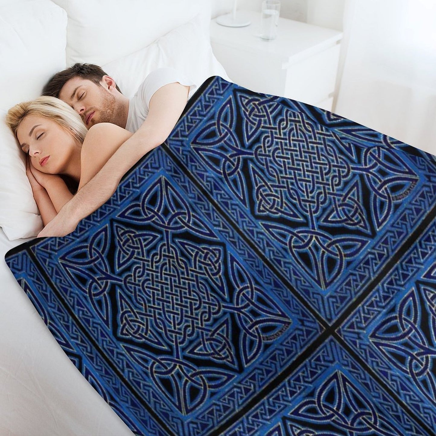 Celtic Meditation Blue All-season Throw Blanket