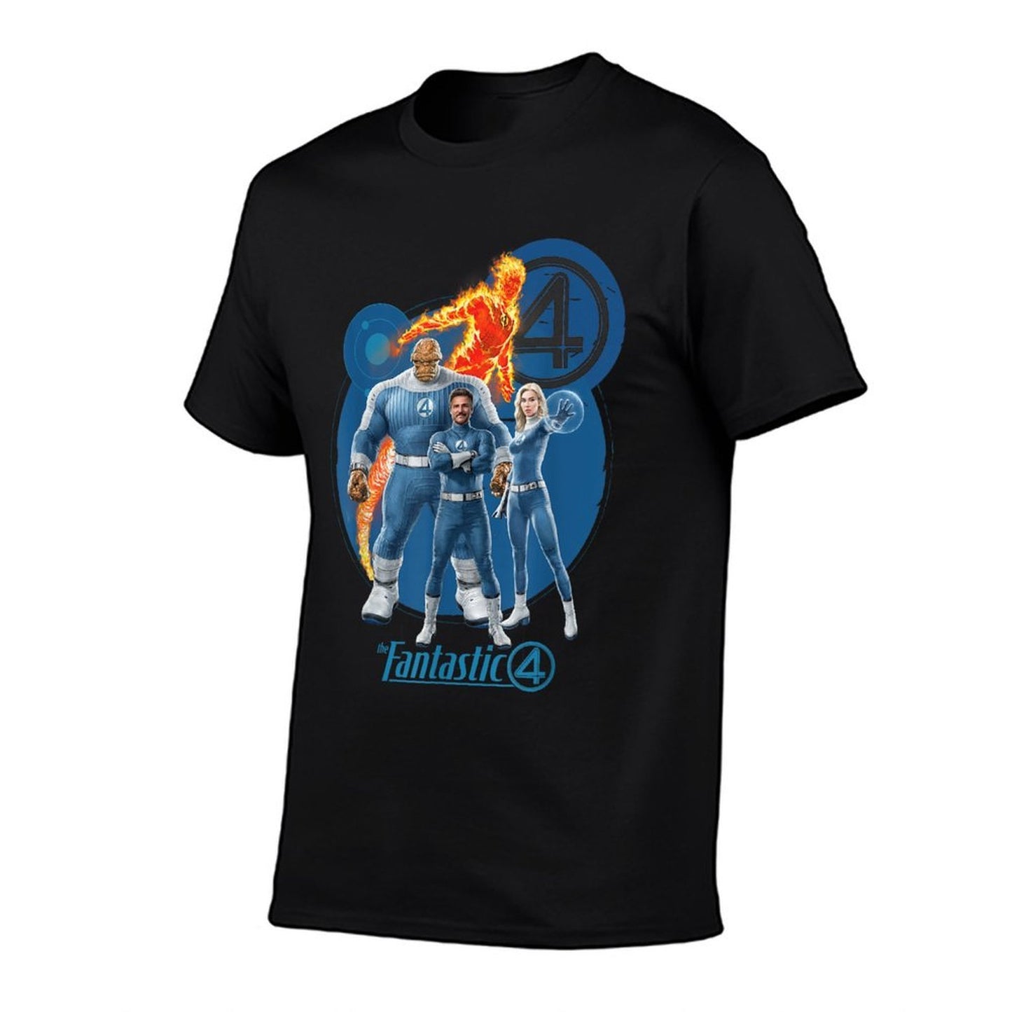 Marvel The Fantastic Four First Steps Heroic Family Shot Rolled Sleeves T-Shirt