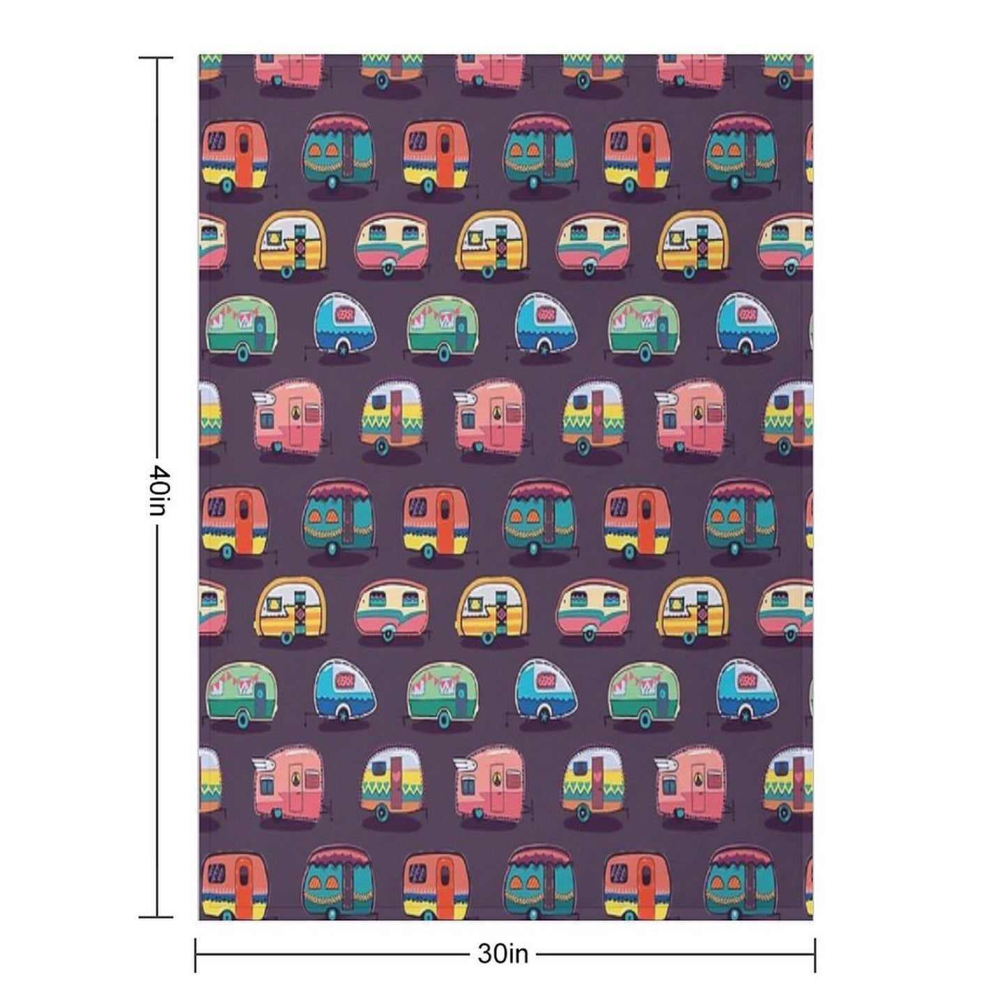 Happy Camper Durable Throw Blanket