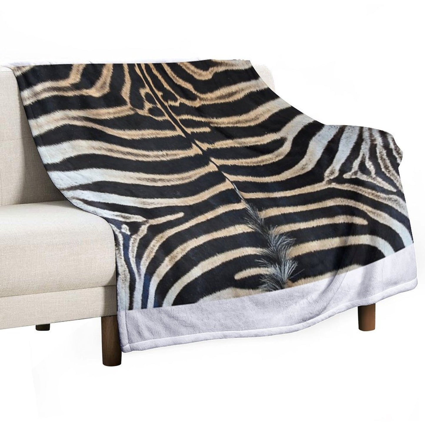 Zebra Pattern (highest Resolution & Quality) Machine-washable Throw Blanket