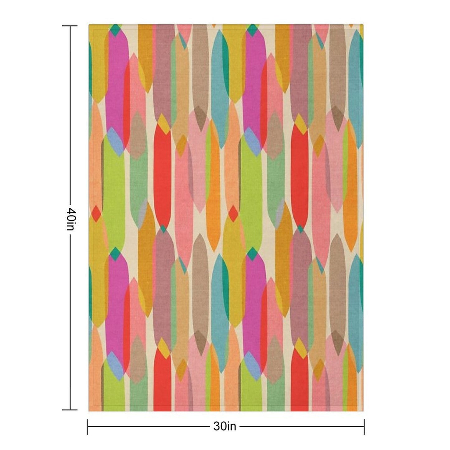 Mid Century Droplets Kaleidoscope Velvety-soft Throw Blanket