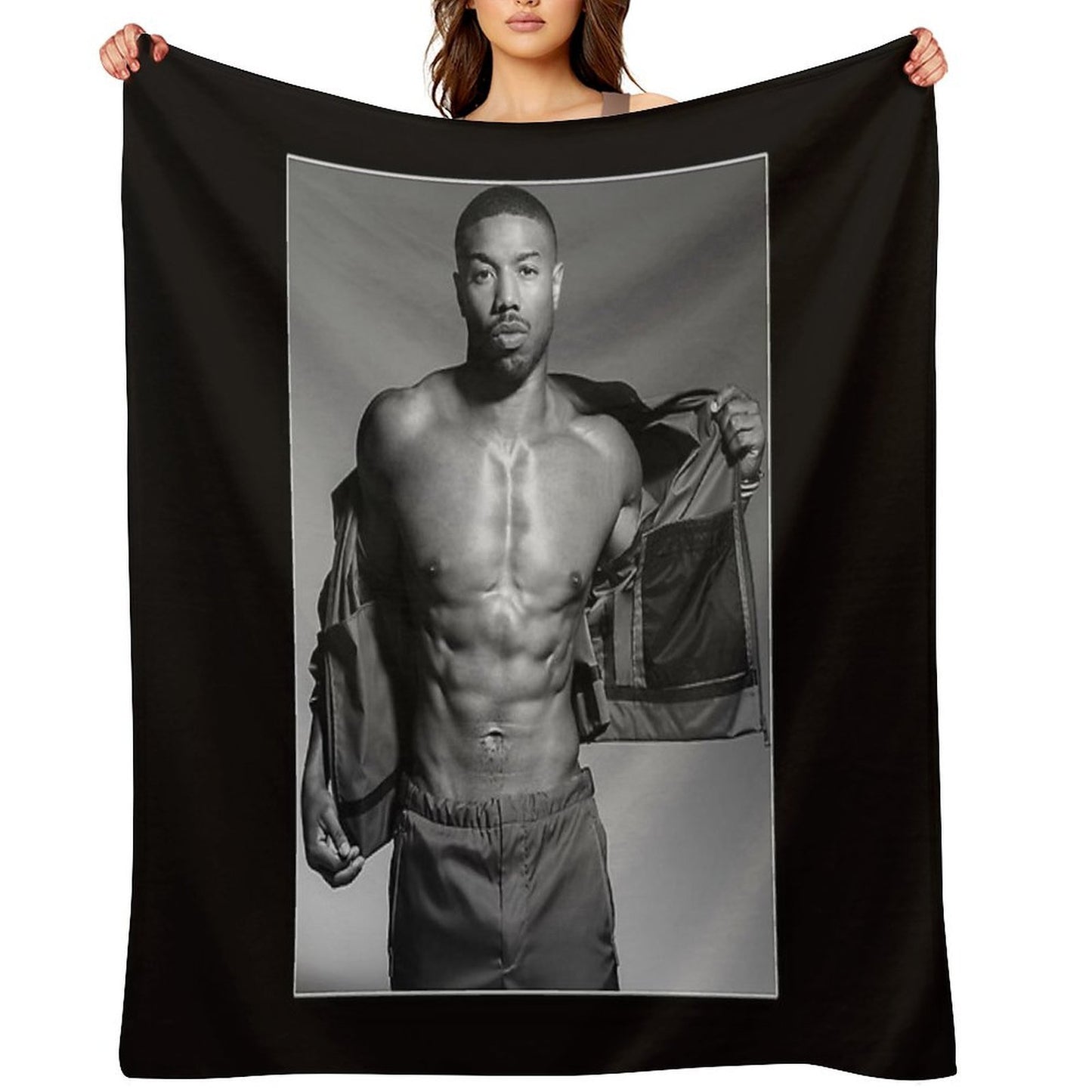 Michael B Jordan Fan Art & Merch Essential T-Shirt Gift-ready Throw Blanket