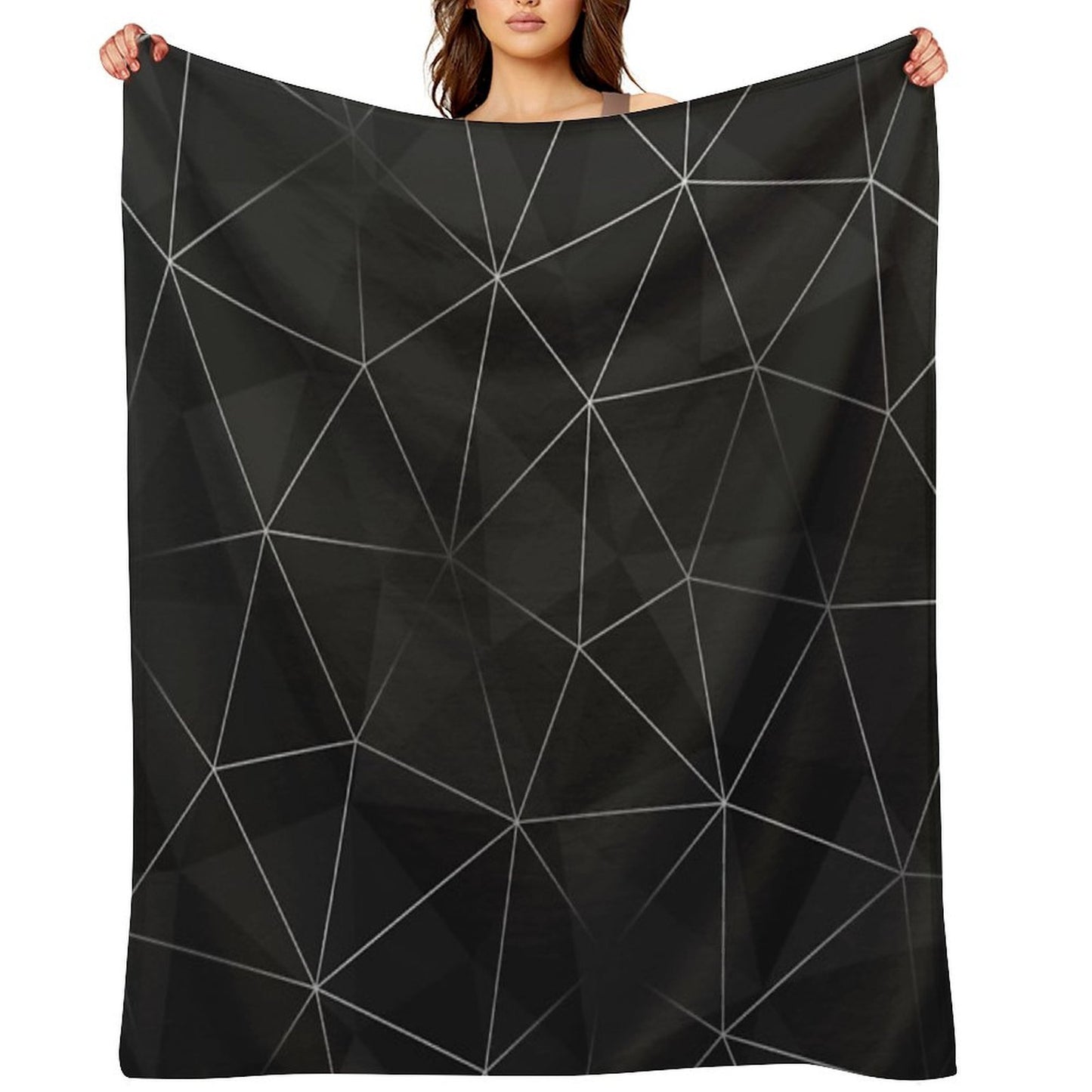 Kintsugi - Silver Mesh Comfort Throw Blanket