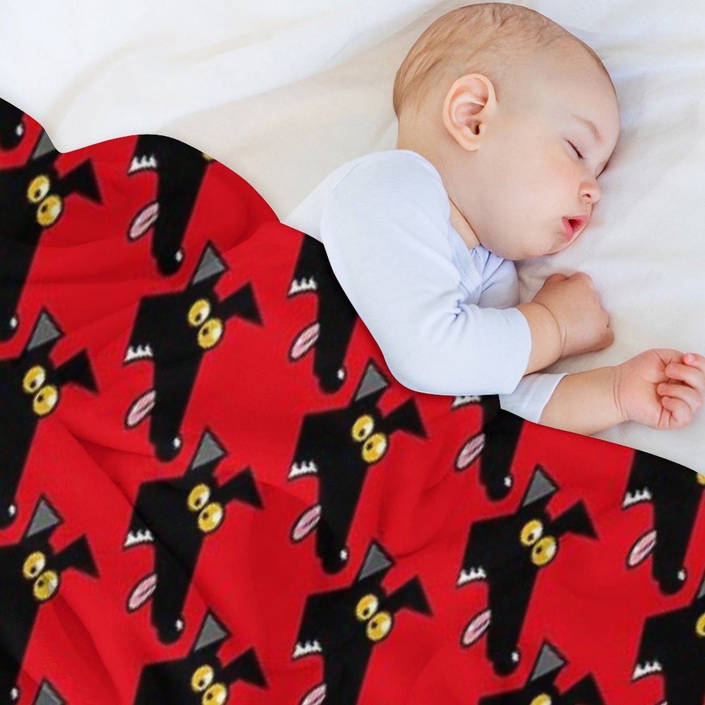 Seamless Derp Red Sustainable Throw Blanket