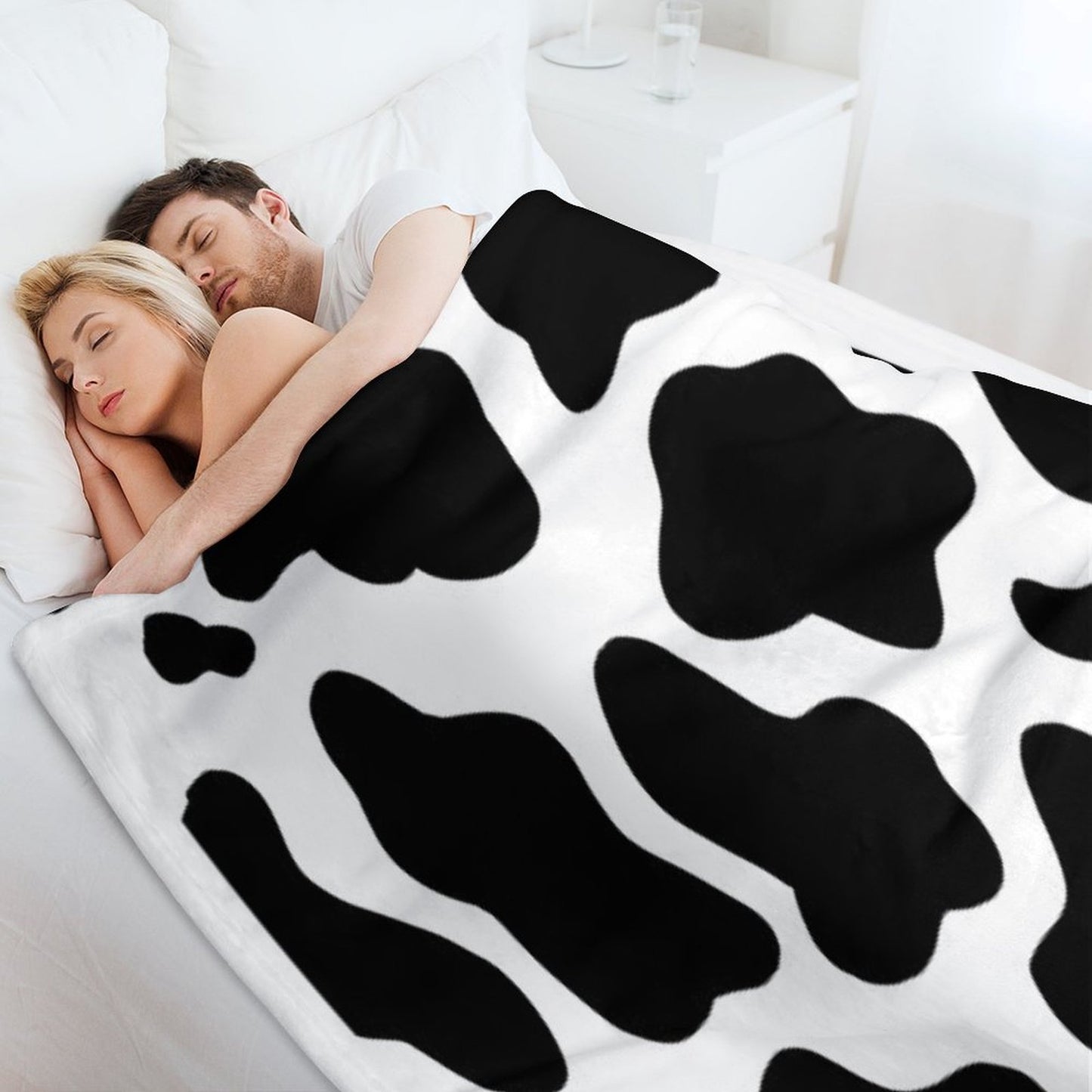 Cow Patterned Pillow , Duvet Cover And Throw Blanket Cute And Aesthetic Quick-dry Throw Blanket