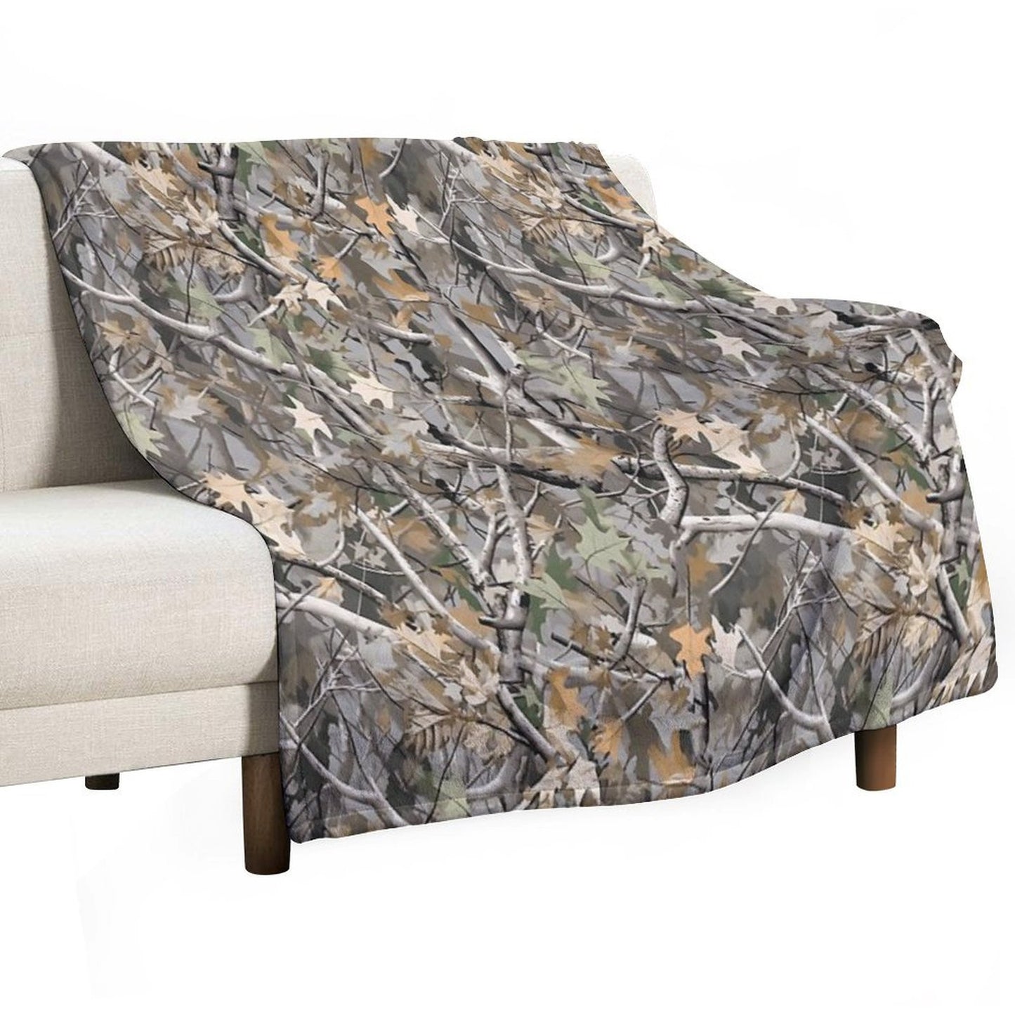 Camouflage Reel Tree Pattern Designs Versatility Throw Blanket