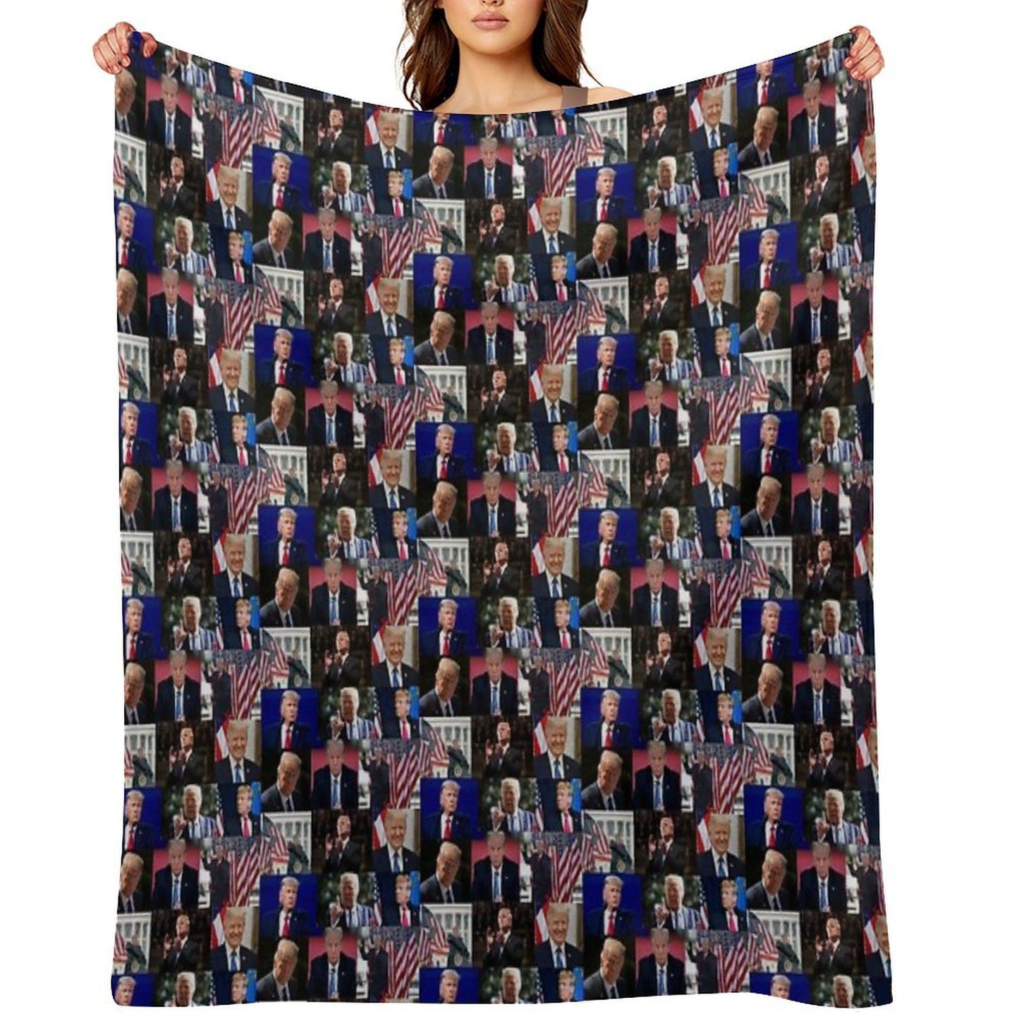 Trump Machine-washable Throw Blanket