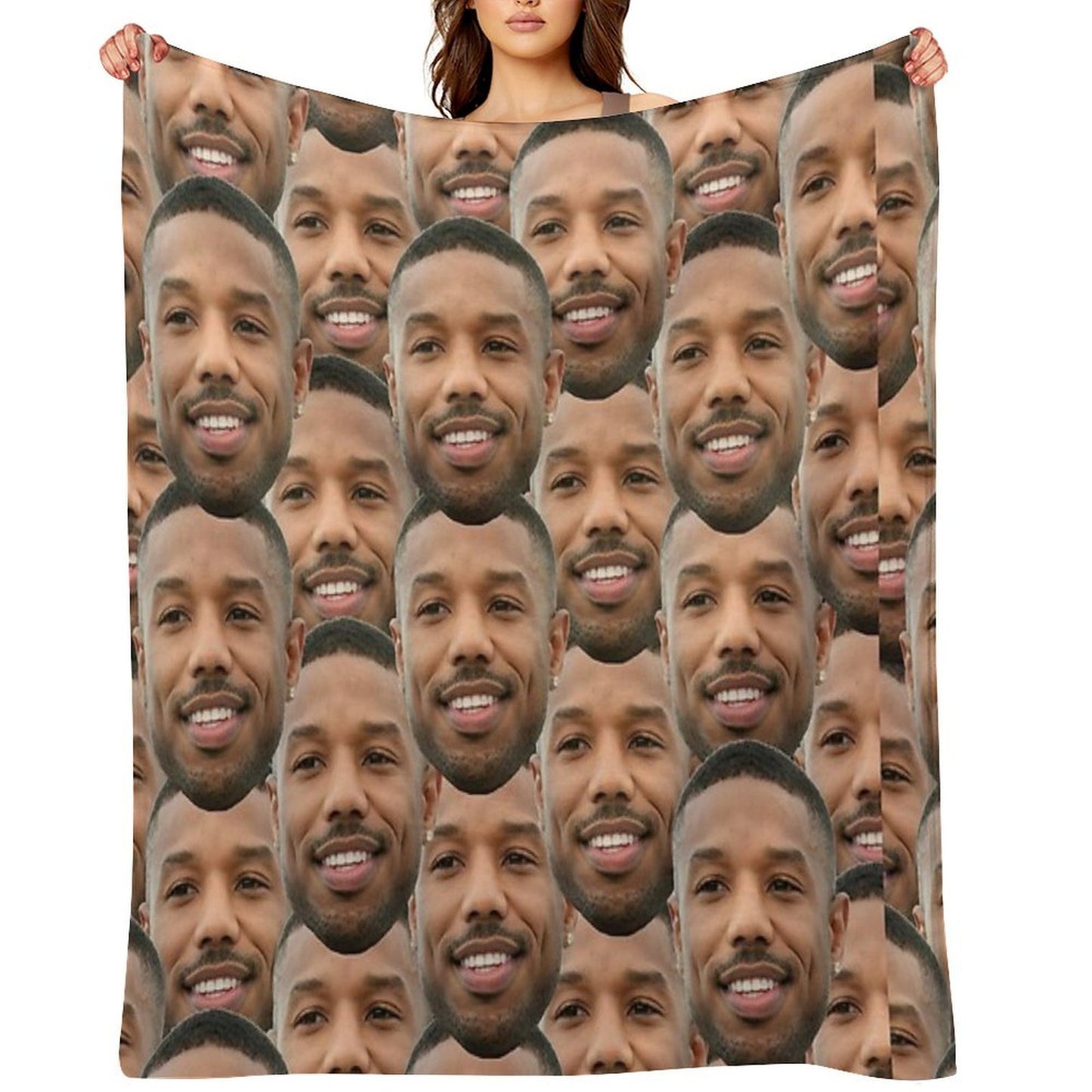 Michael B Jordan Heads Lightweight Throw Blanket