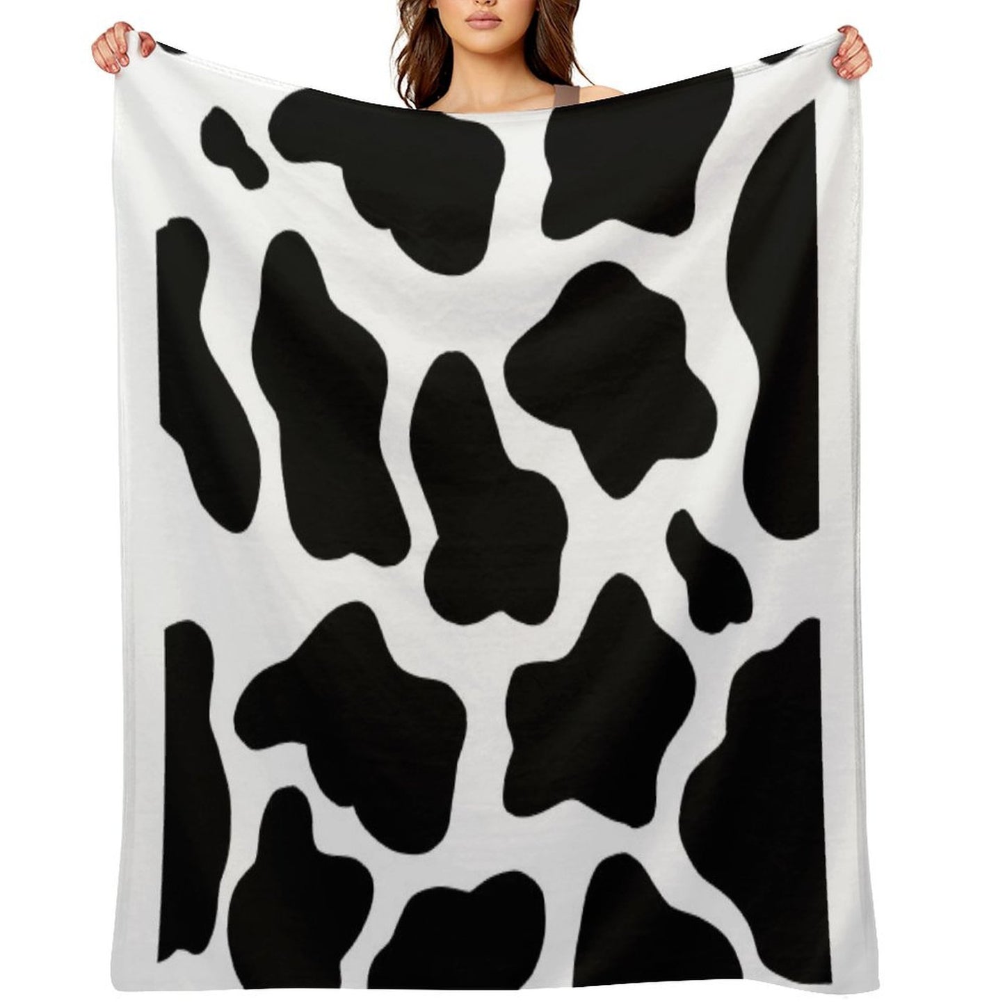 Cow Patterned Pillow , Duvet Cover And Throw Blanket Cute And Aesthetic Quick-dry Throw Blanket