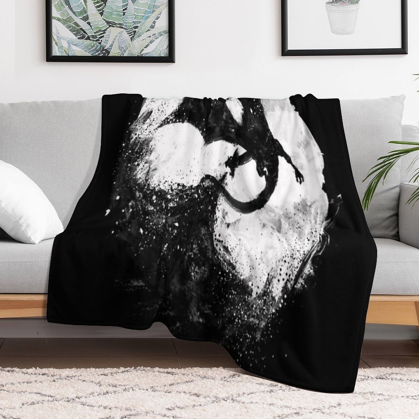 Midnight Desolation Easy Care Throw Blanket