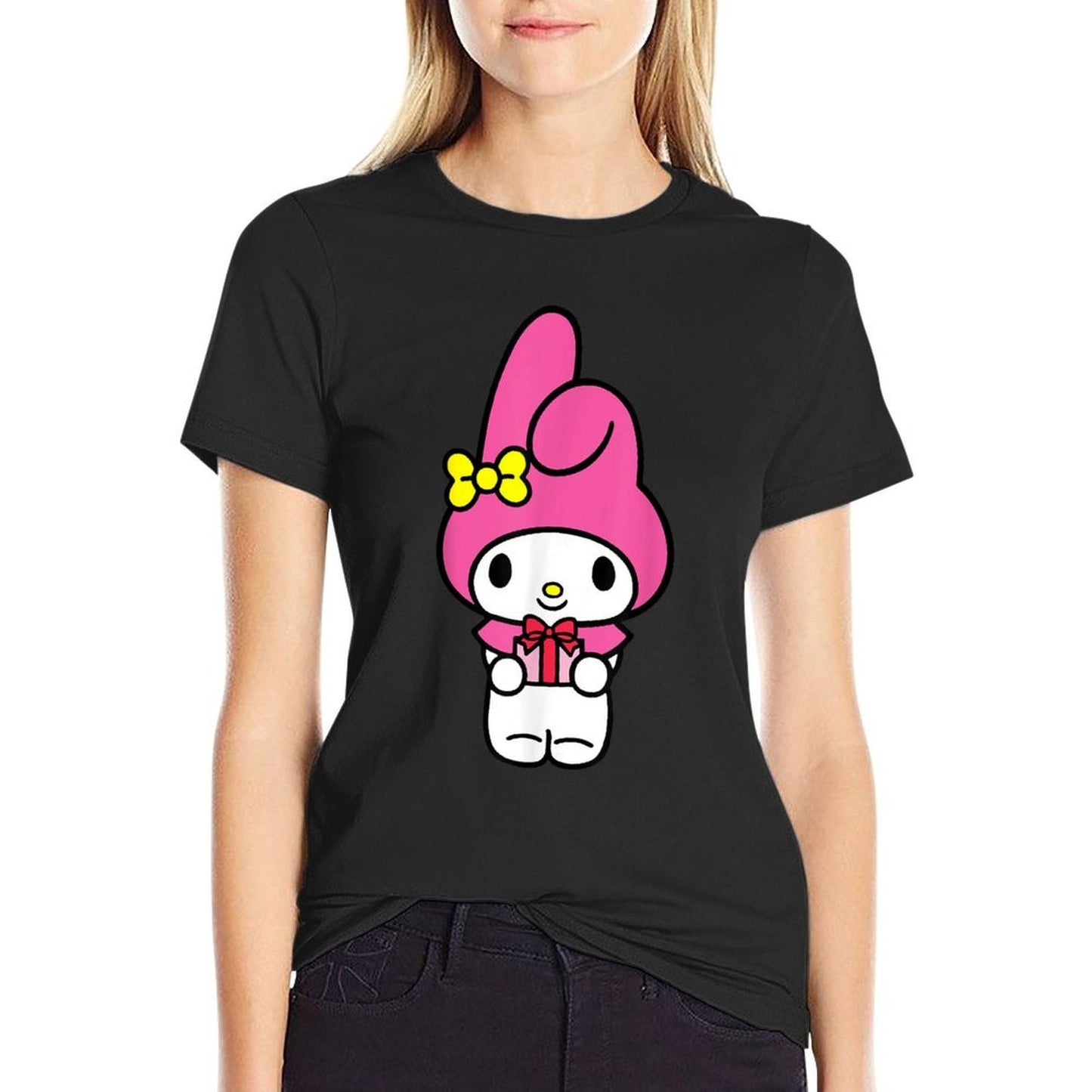 My Melody Front And Back Trendy Pattern T-Shirt